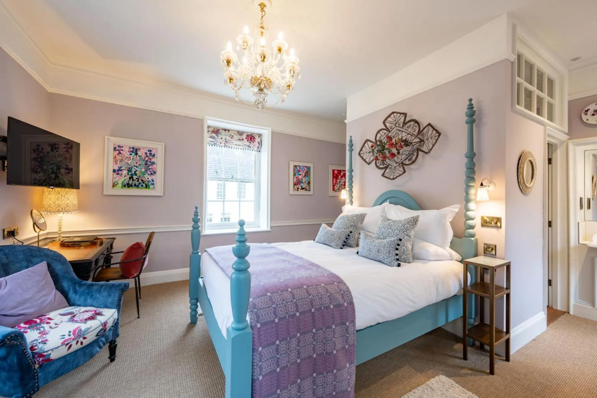 Bed in The Assembly House in central Norwich