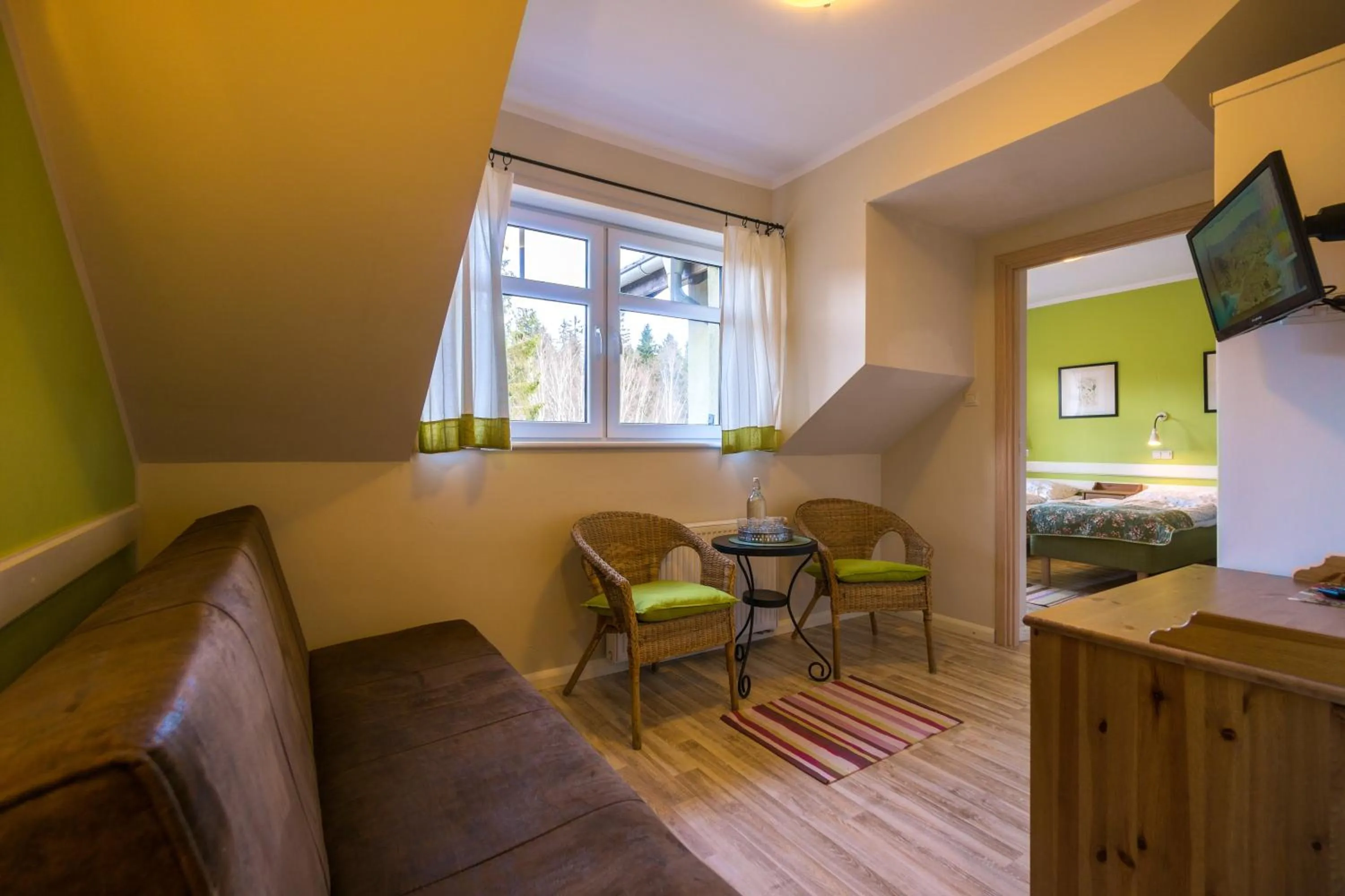 Seating area in Dom Pod Koziołkami