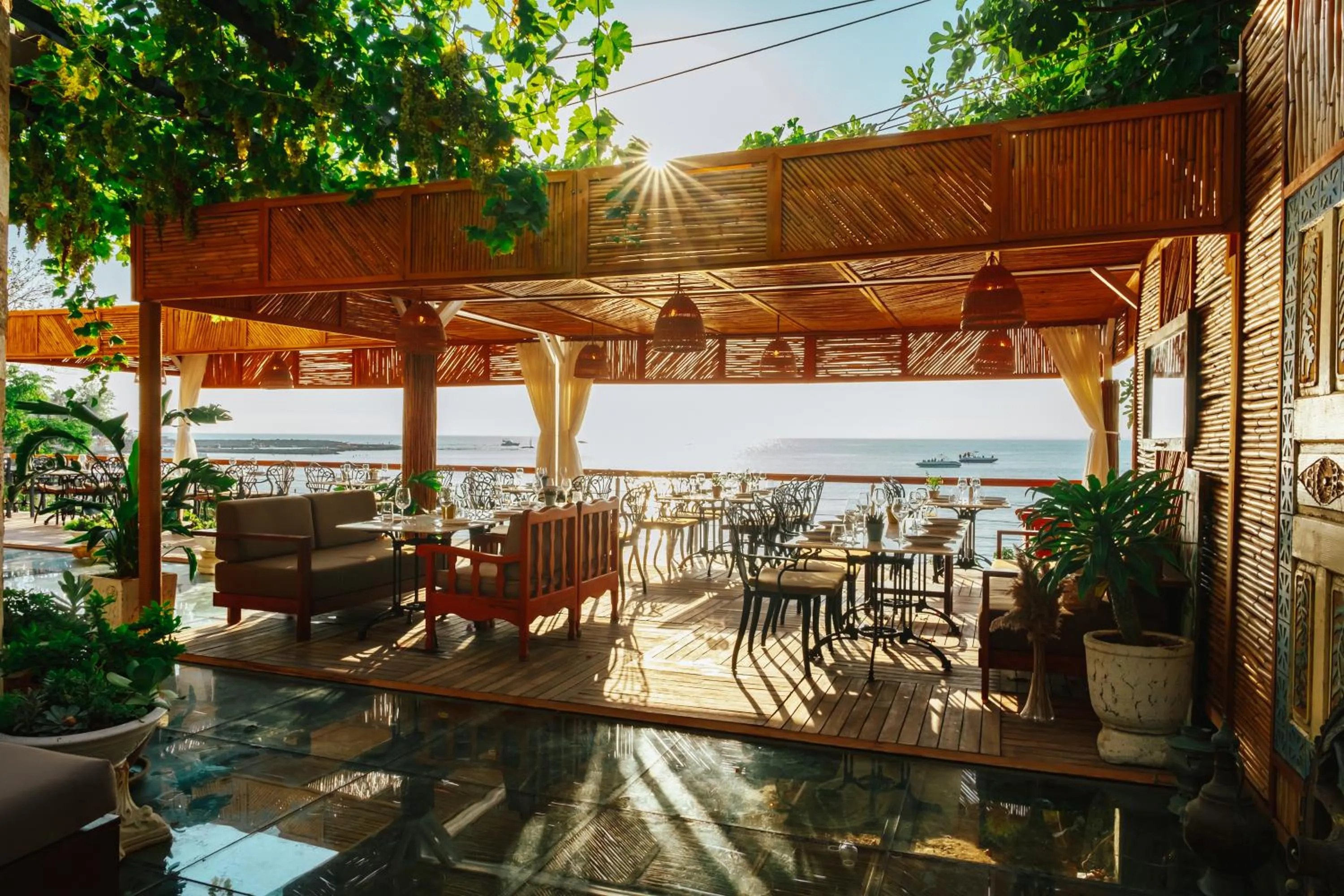 Patio in Side Kleopatra Hotel
