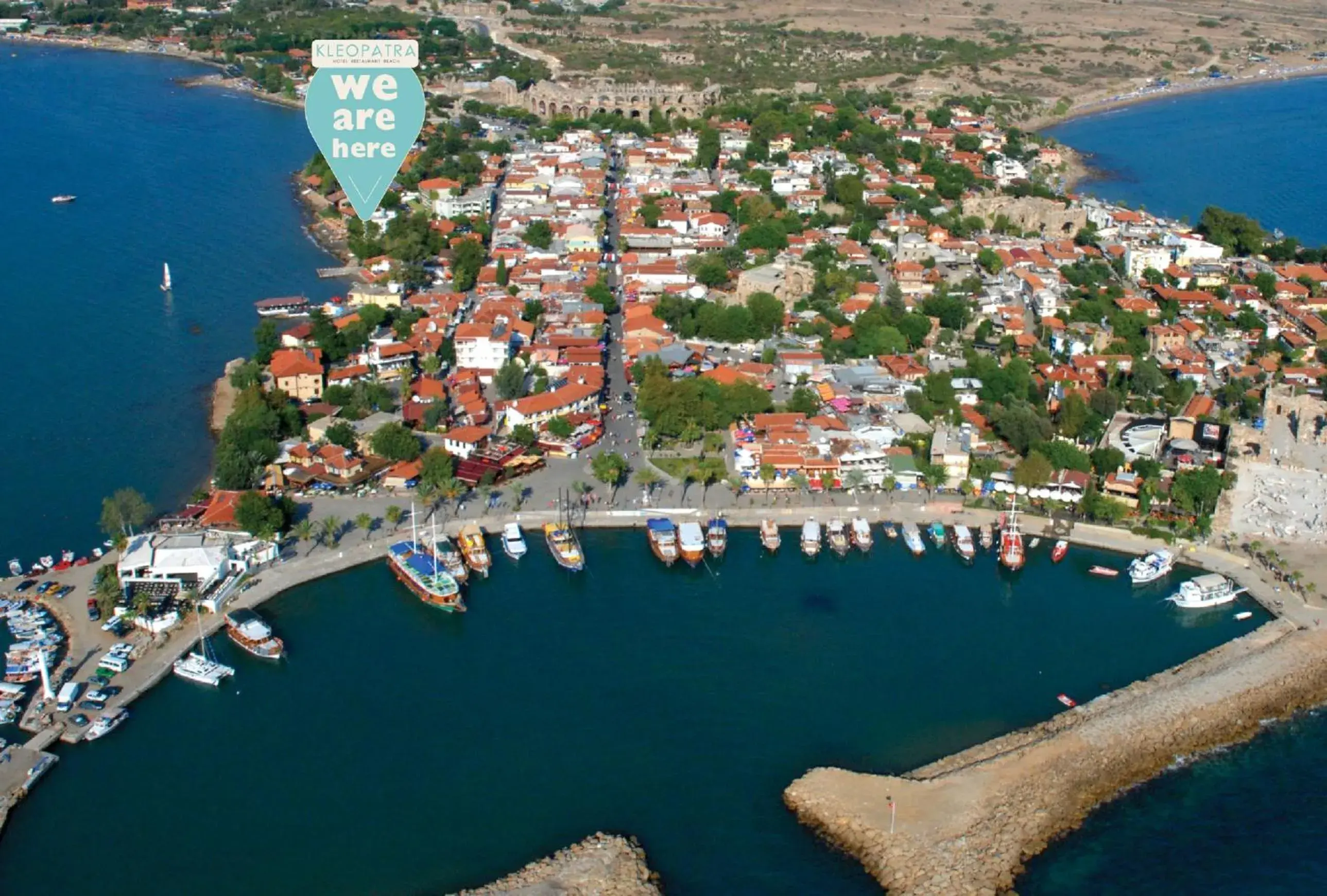 Day, Bird's-eye View in Side Kleopatra Beach Hotel