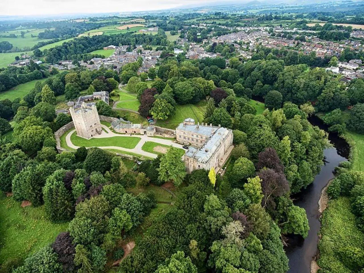 Bird's eye view in Appleby Castle