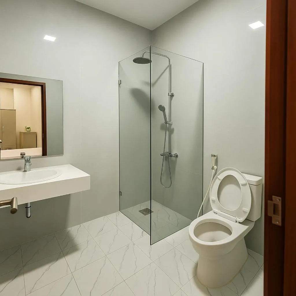 Shower in Tuan Thuy Hotel