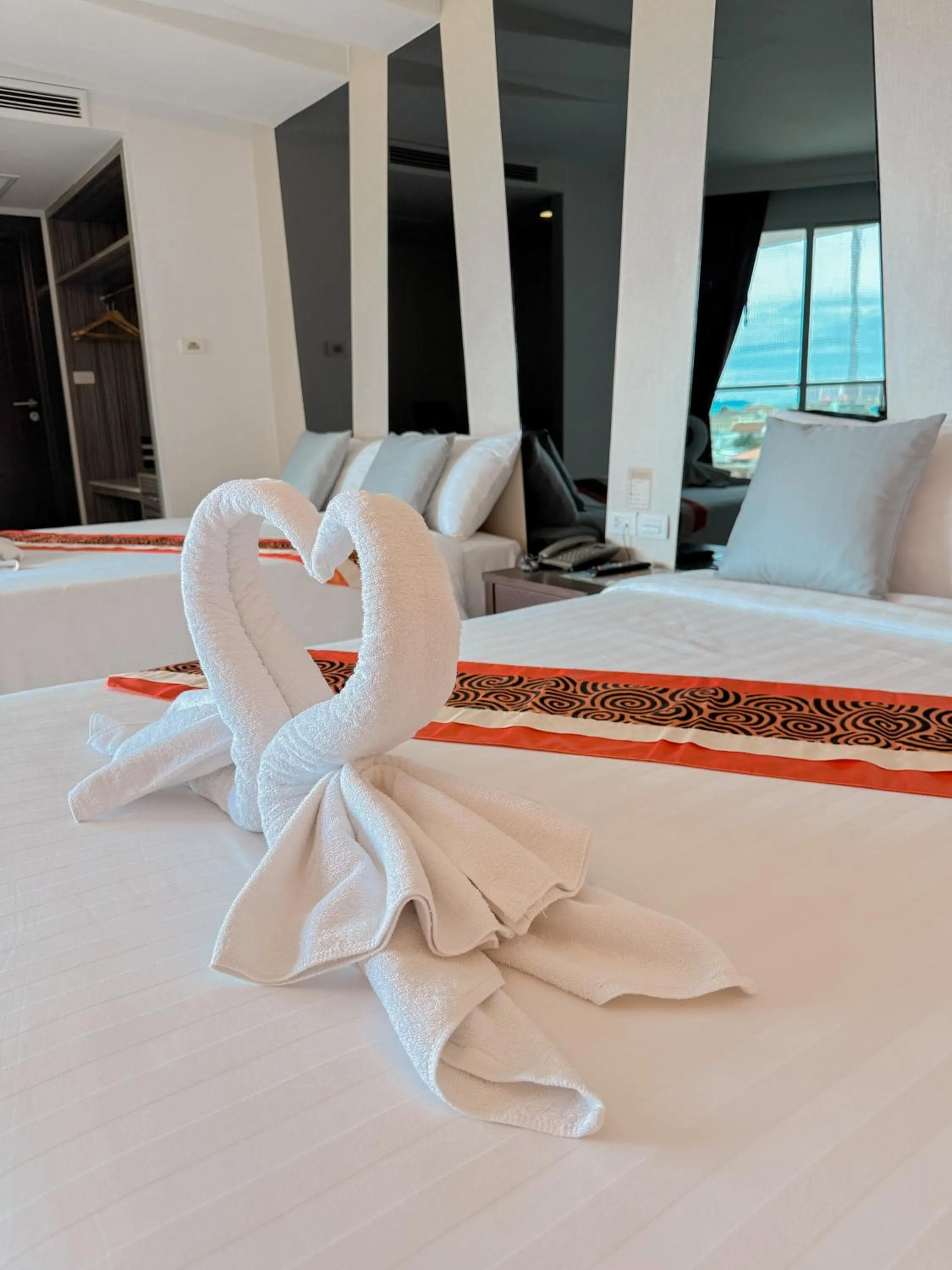 Bed in Vareena palace hotel