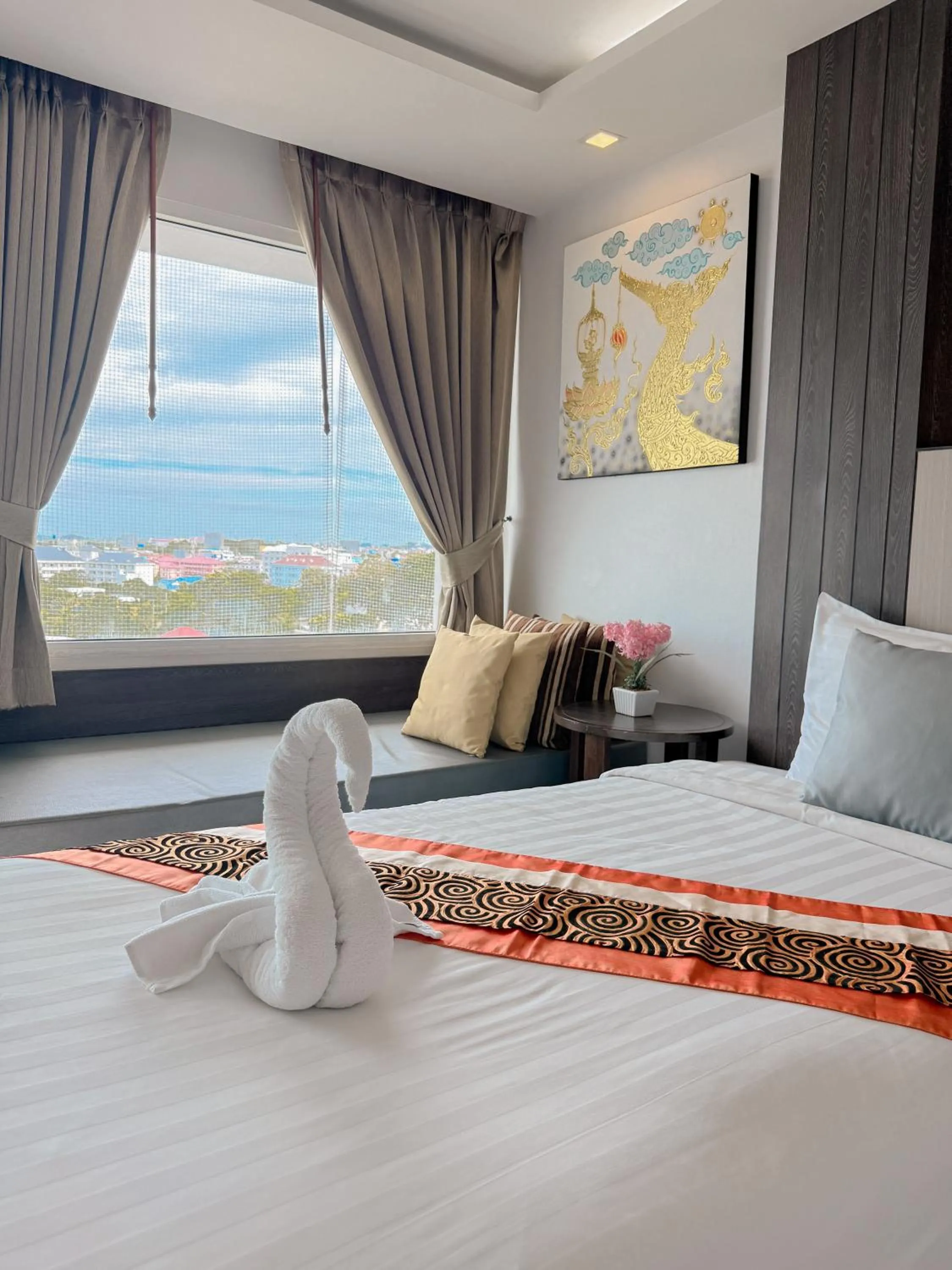 Bed in Vareena palace hotel