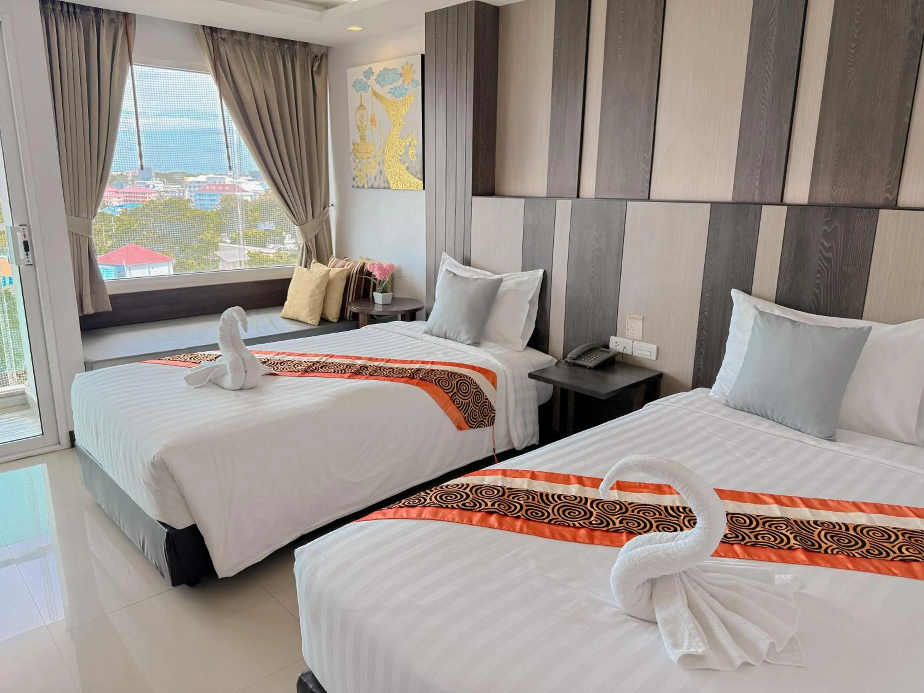 Bed in Vareena palace hotel