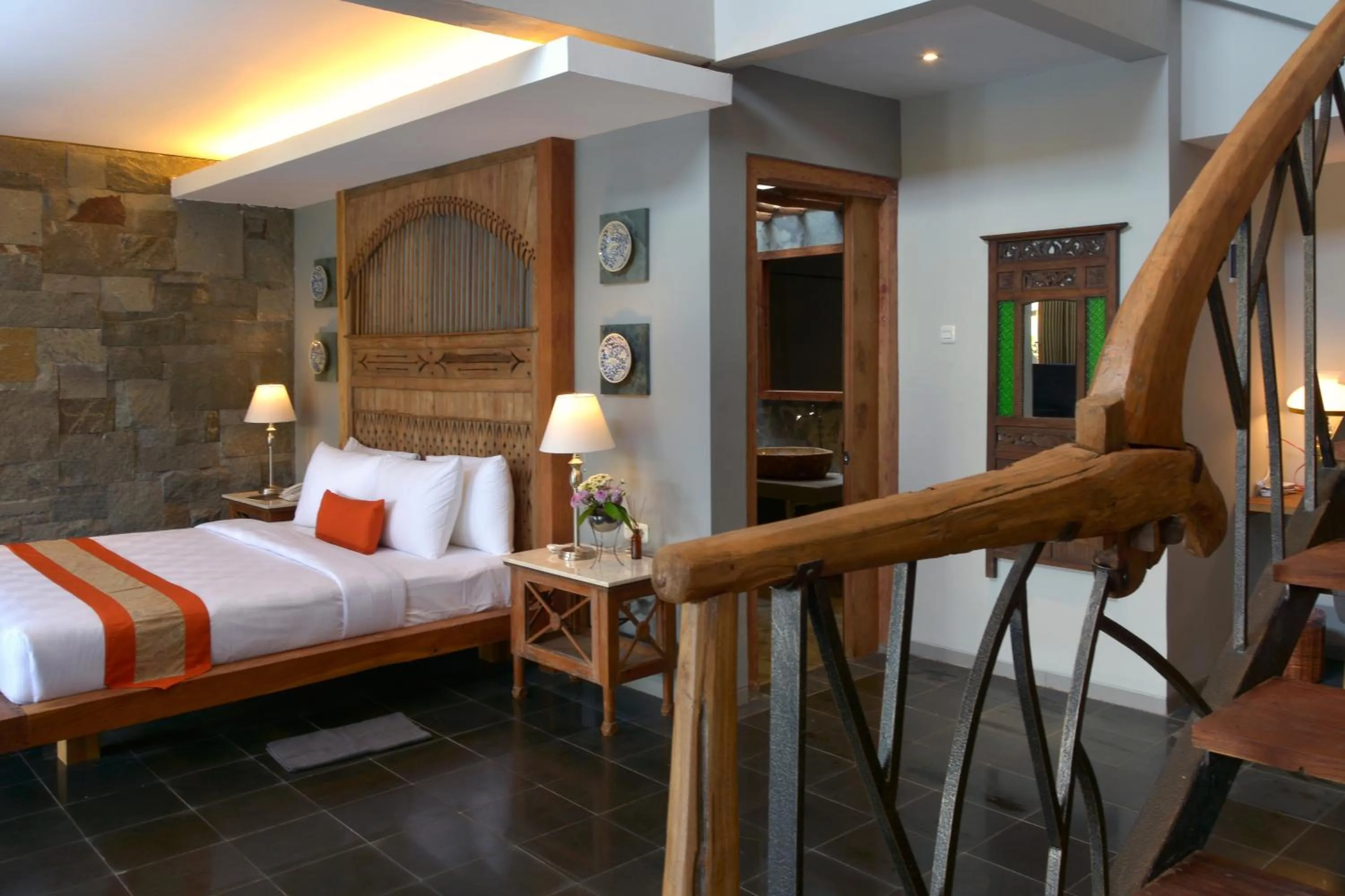 Decorative detail, Bed in WARISAN Heritage Boutique Hotel