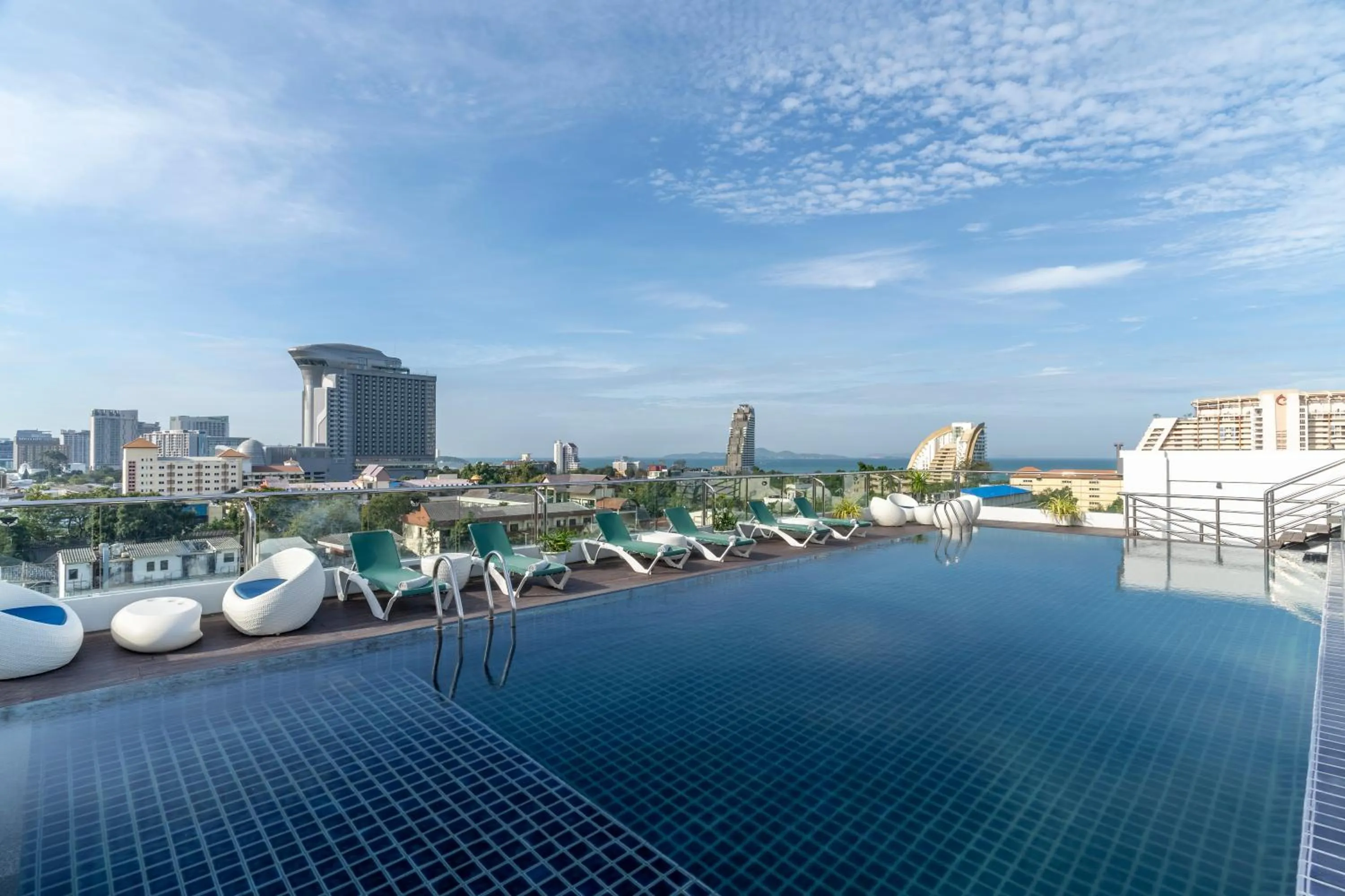 Swimming pool in Blue Boat Hotel JC