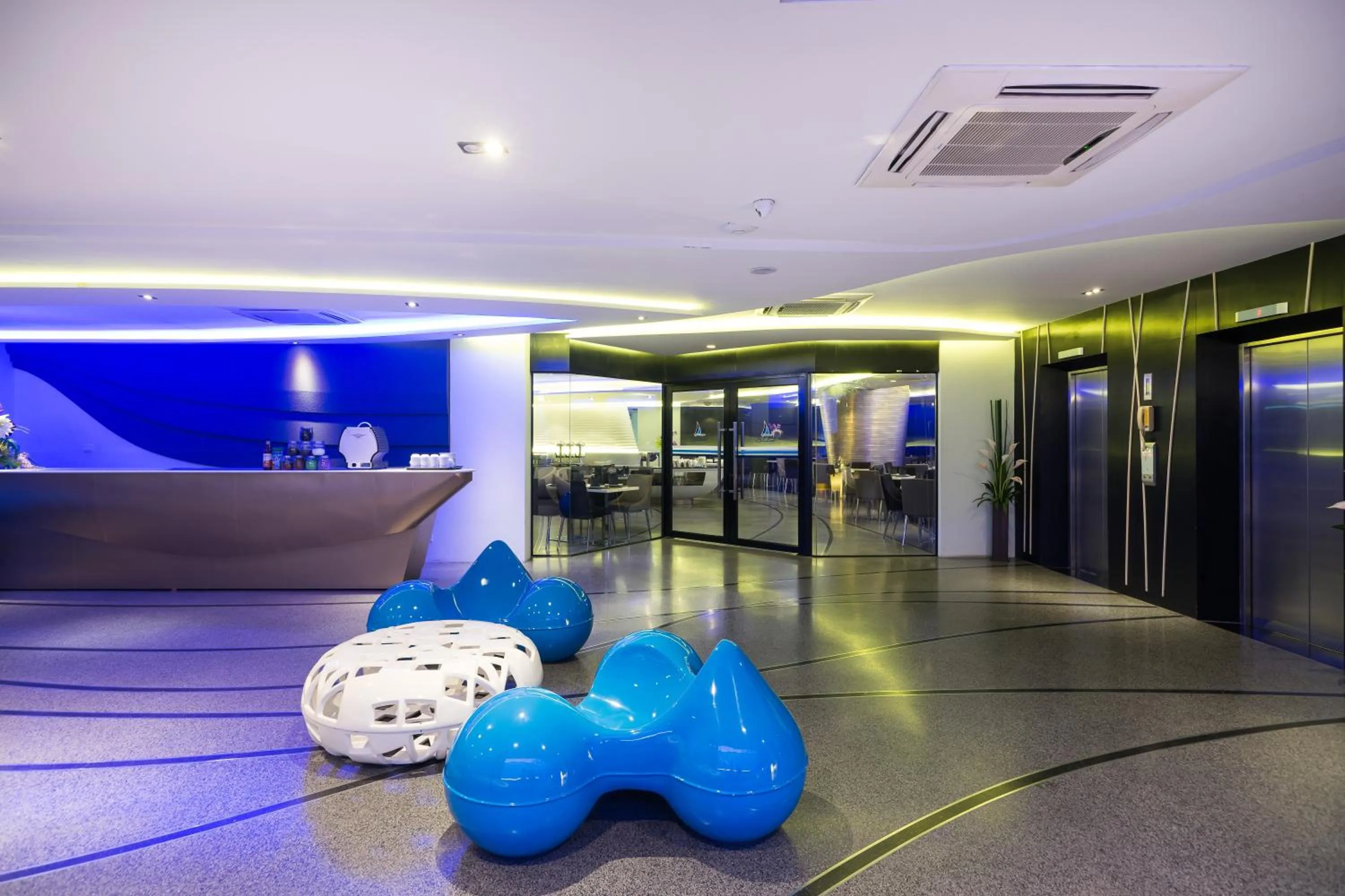 Property building in Blue Boat Hotel JC