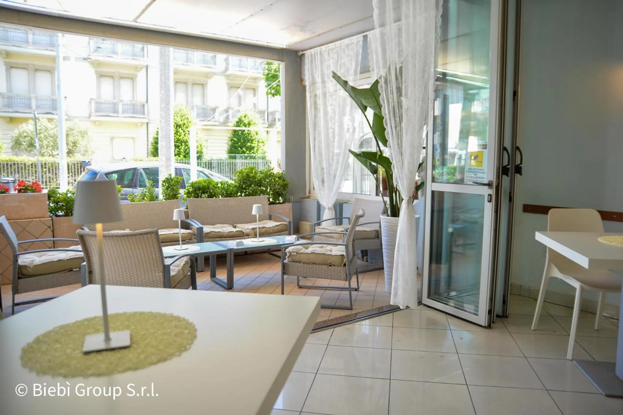 Patio in Hotel Giorg - WaterPark Free Entrance