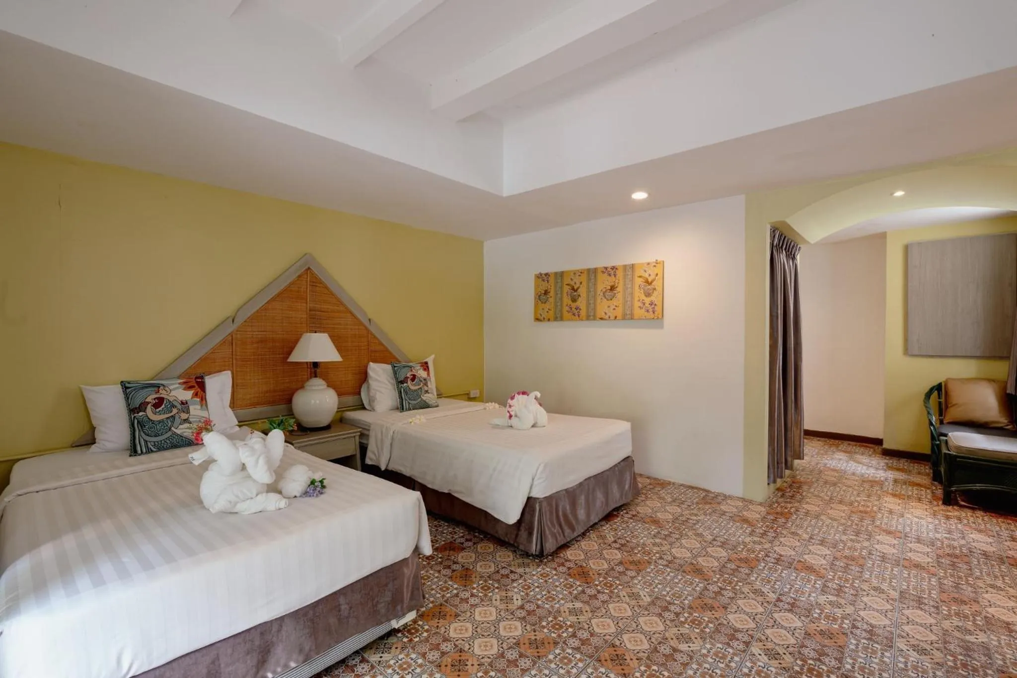 Bed in Natural Park Resort Pattaya