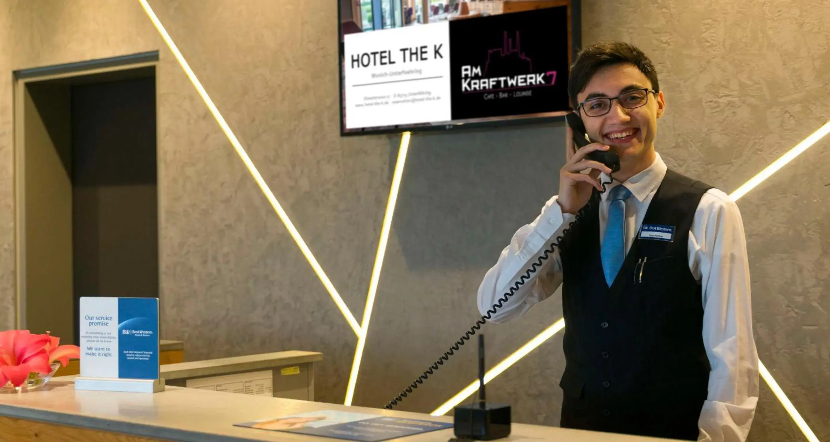 Lobby or reception in BEST WESTERN Hotel The K Unterföhring Lobby or reception in BEST WESTERN Hotel The K Unterföhring