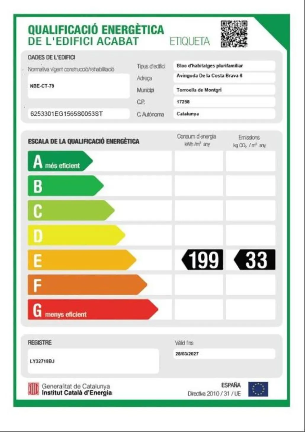 Certificate/Award in Pierre & Vacances Estartit Playa