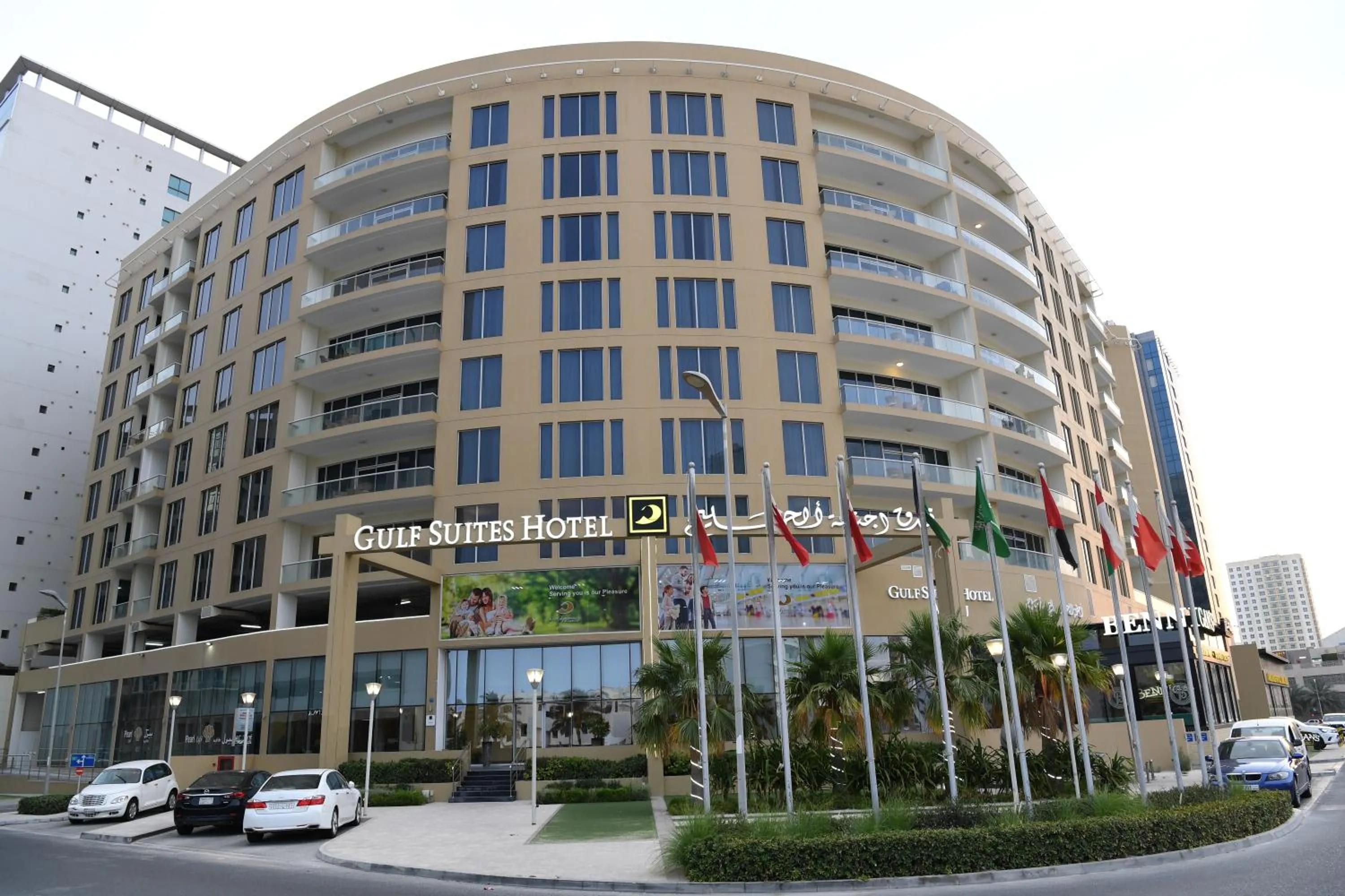 Property building in Gulf Suites Hotel Amwaj
