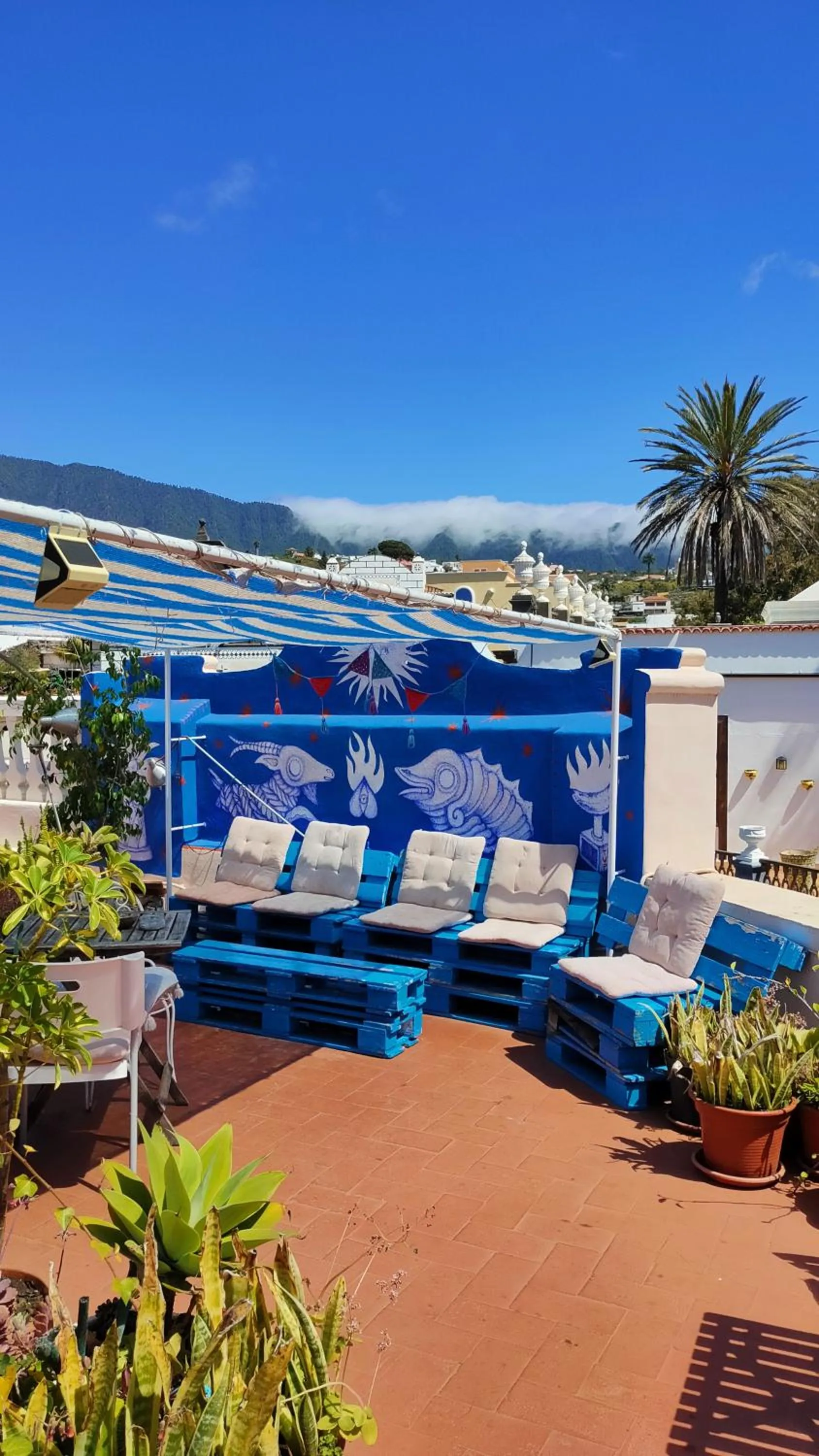 Balcony/Terrace in Hostel Albergue La Casa Encantada