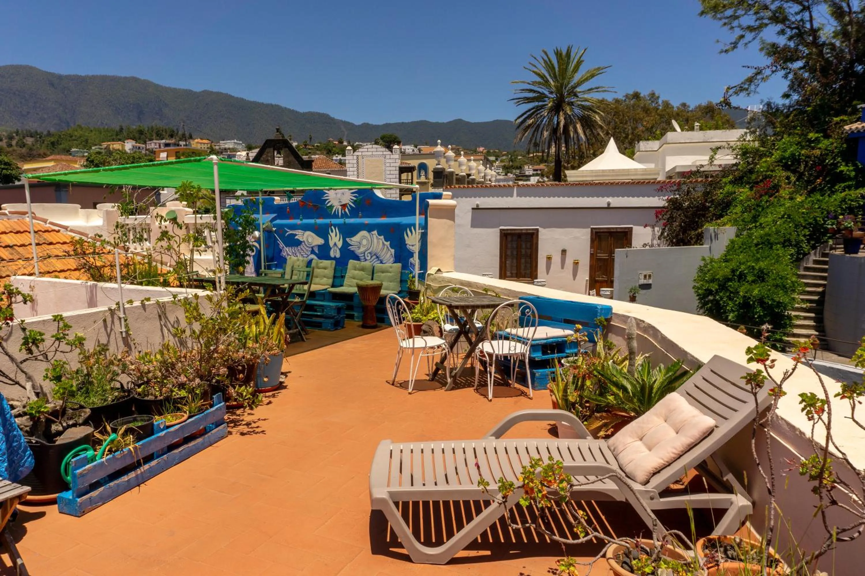 Balcony/Terrace in Hostel Albergue La Casa Encantada