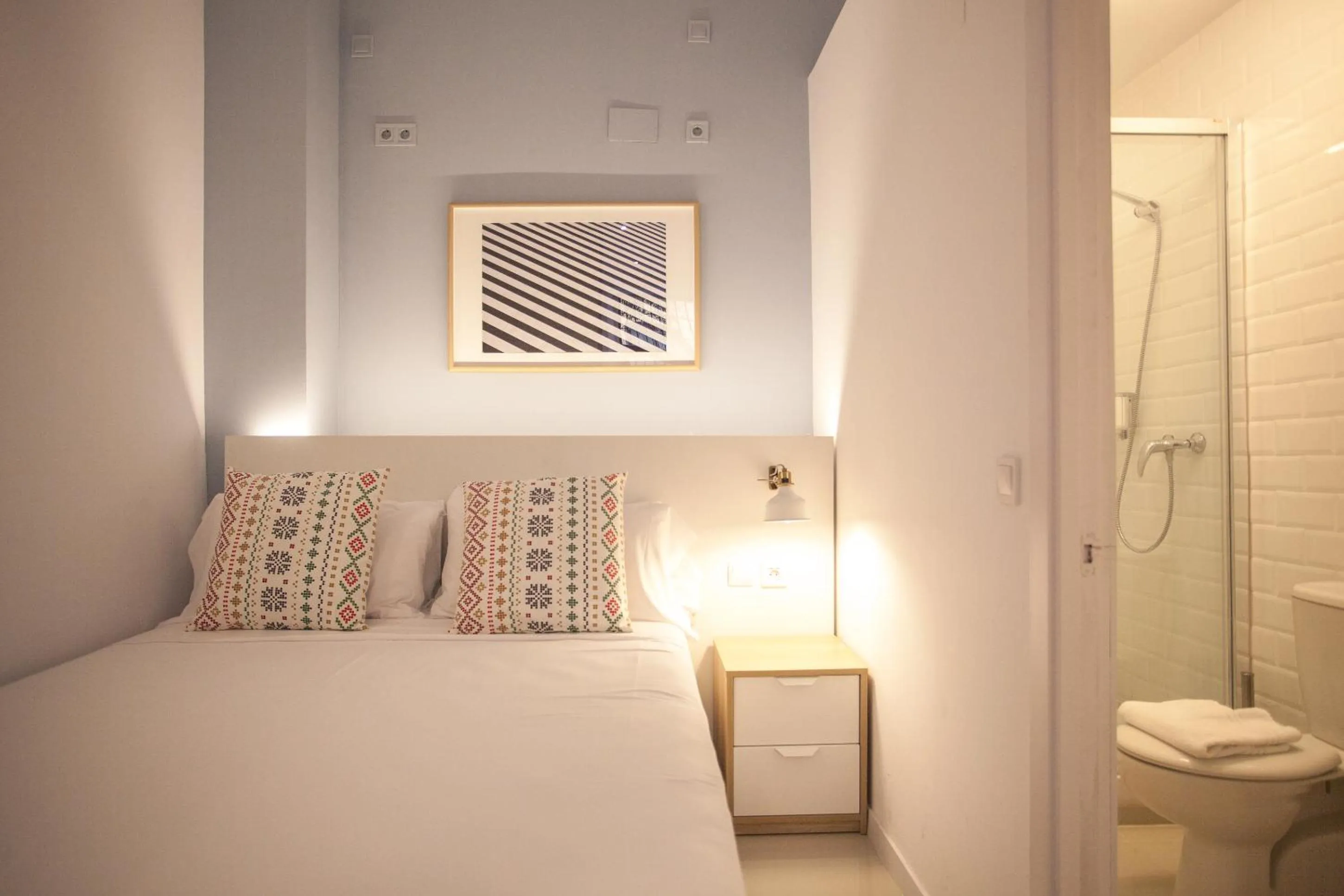 Bedroom, Bed in Apartment in Malasaña