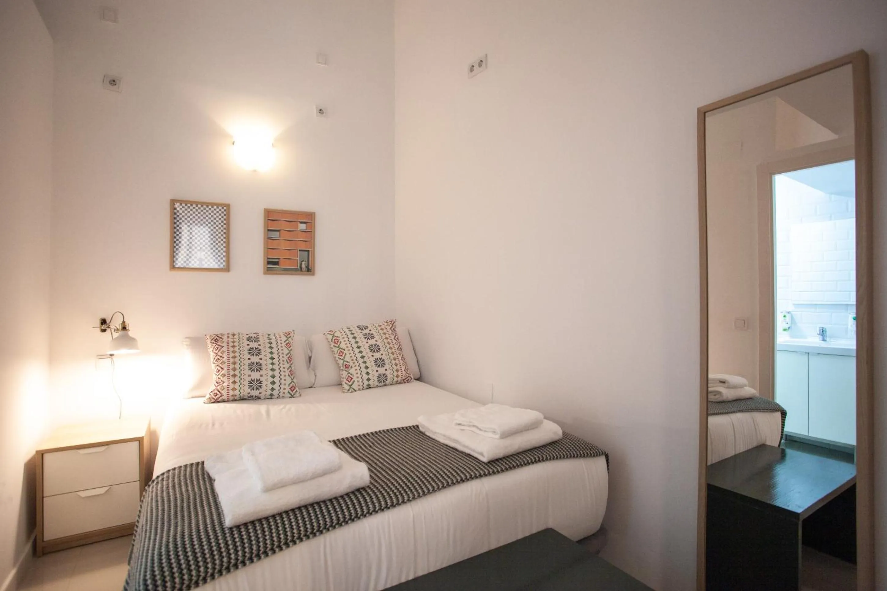 Bedroom, Bed in Apartment in Malasaña