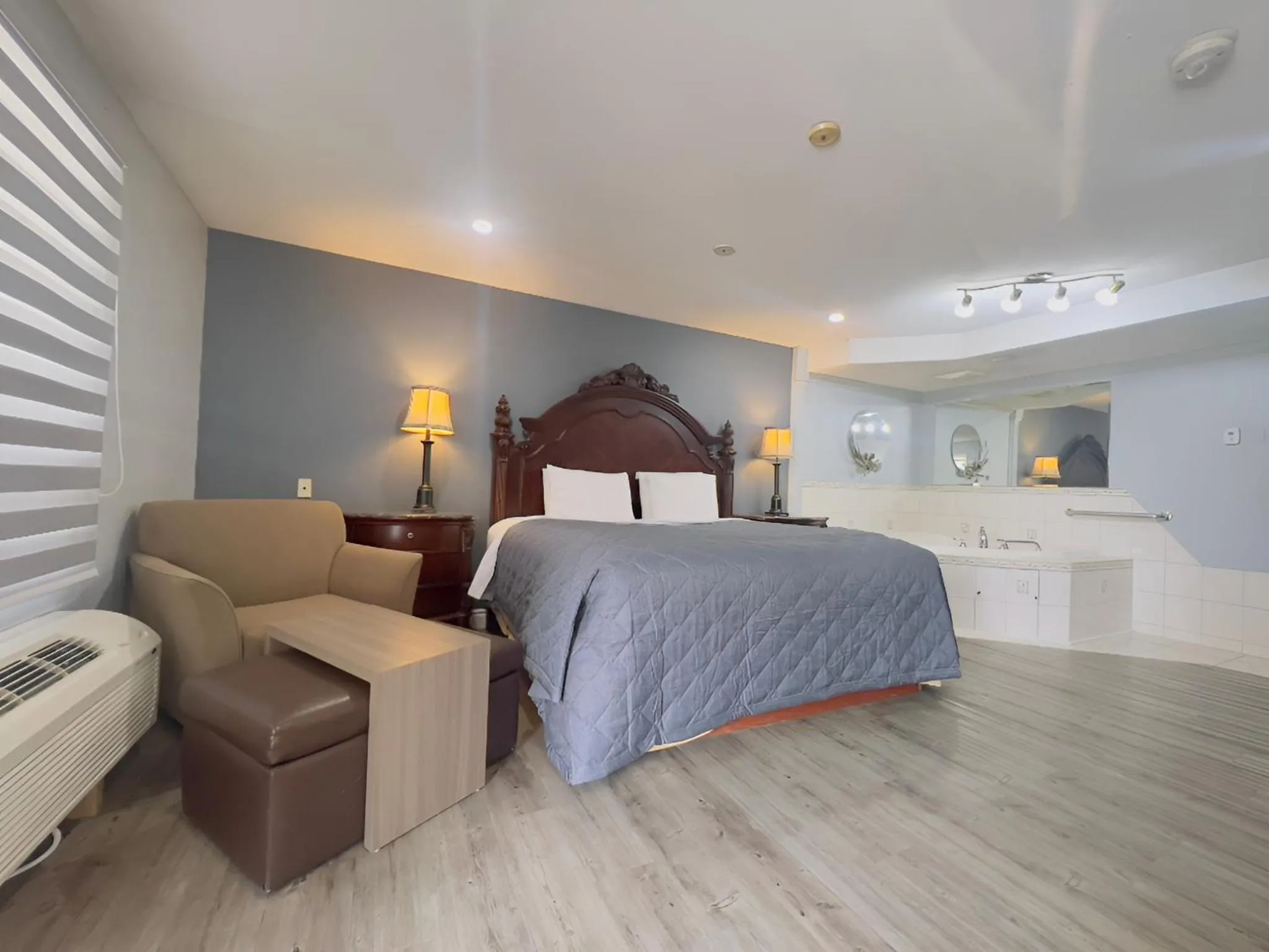 Bed in First Canada Hotel Cornwall Hwy 401 ON