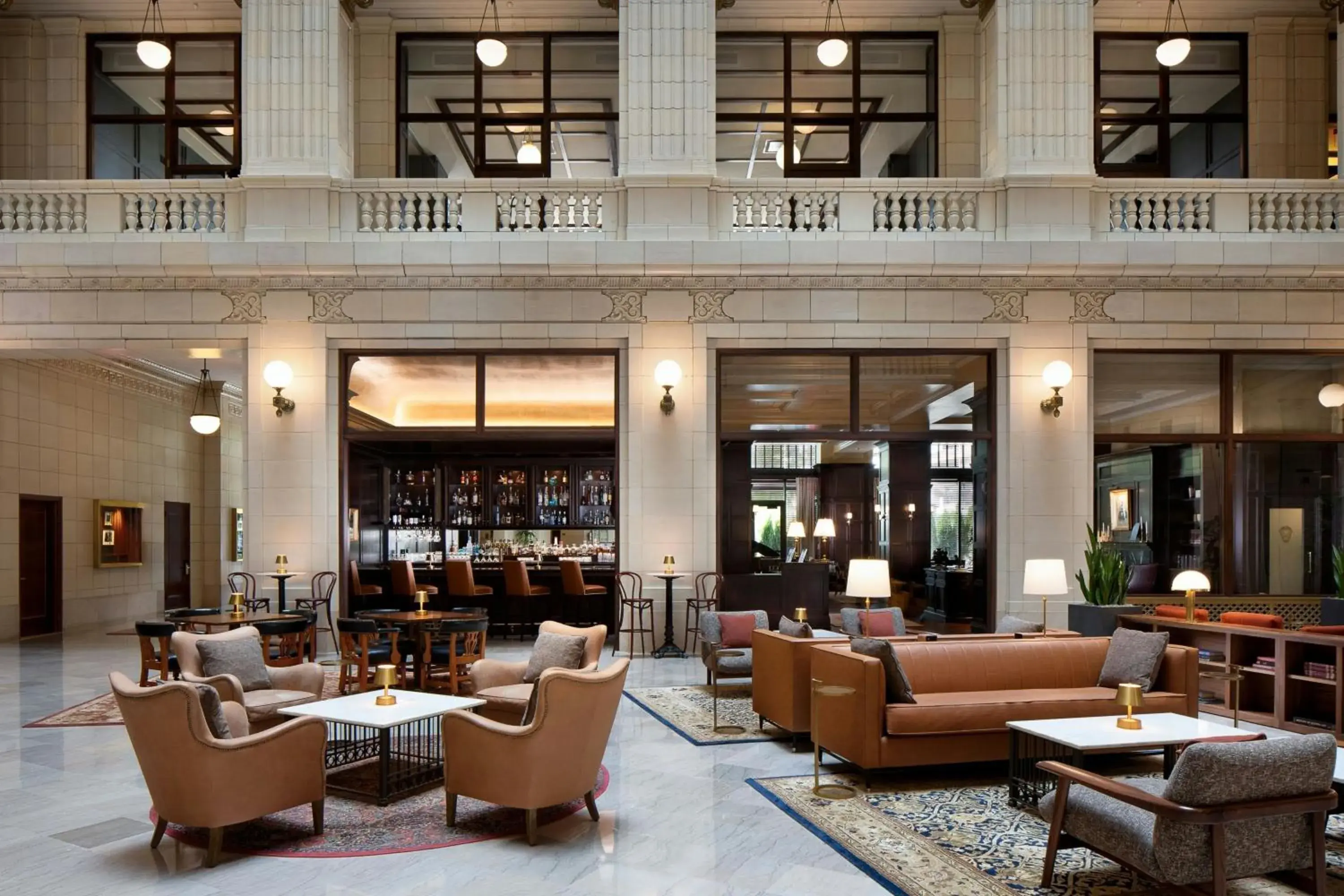 Lobby or reception in Hotel David Whitney, Autograph Collection Lobby or reception in Hotel David Whitney, Autograph Collection
