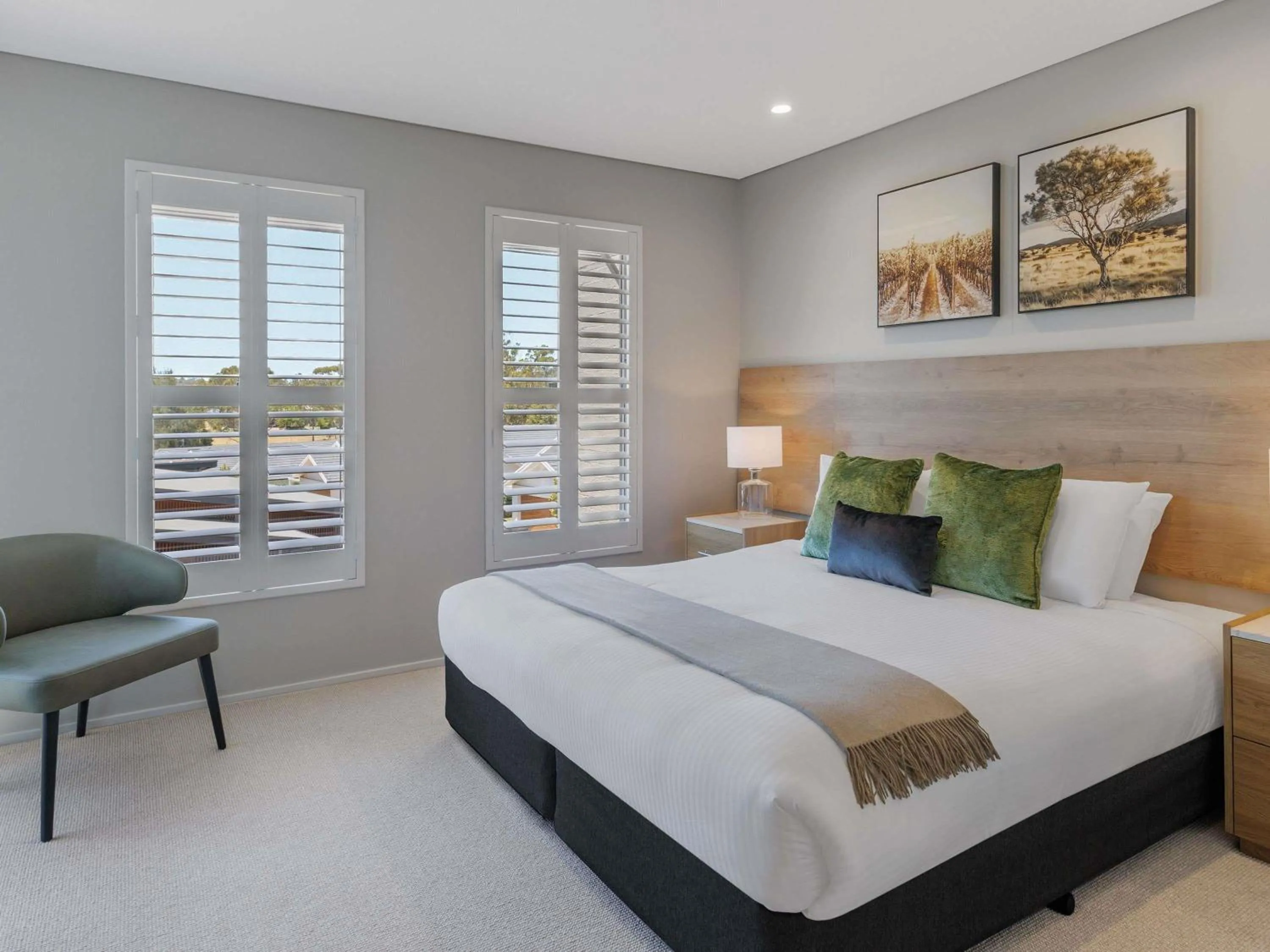 Bedroom, Bed in Peppers Hunter Valley AVC Apartment