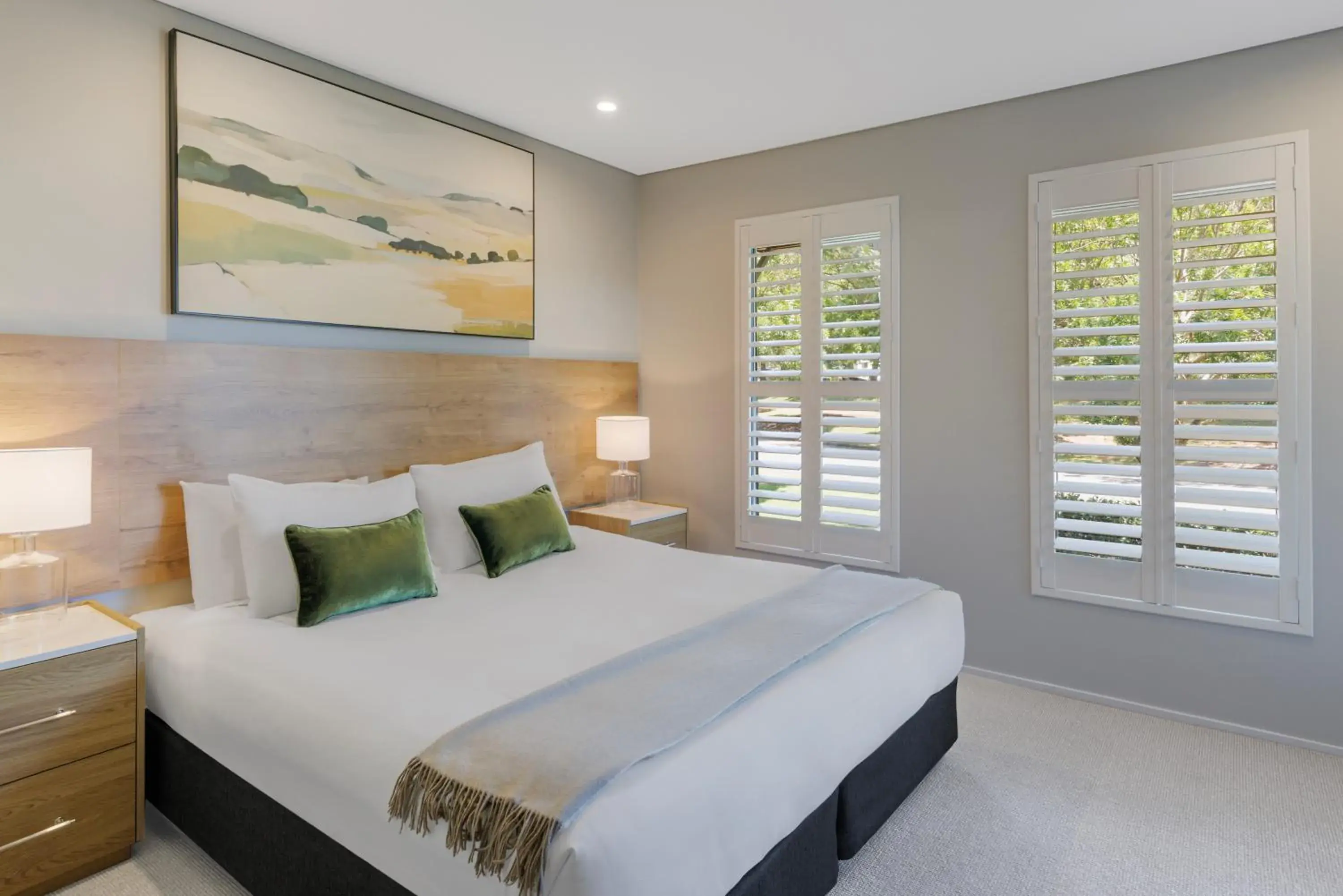 Bed in Peppers Hunter Valley AVC Apartment Bed in Peppers Hunter Valley AVC Apartment