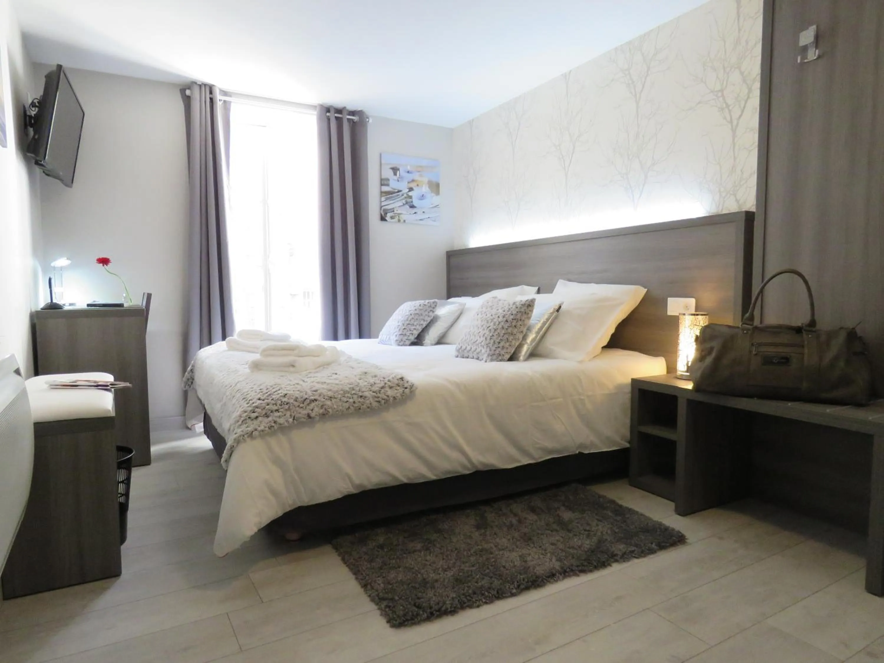 Photo of the whole room, Bed in Hôtel Le Saint Patrice