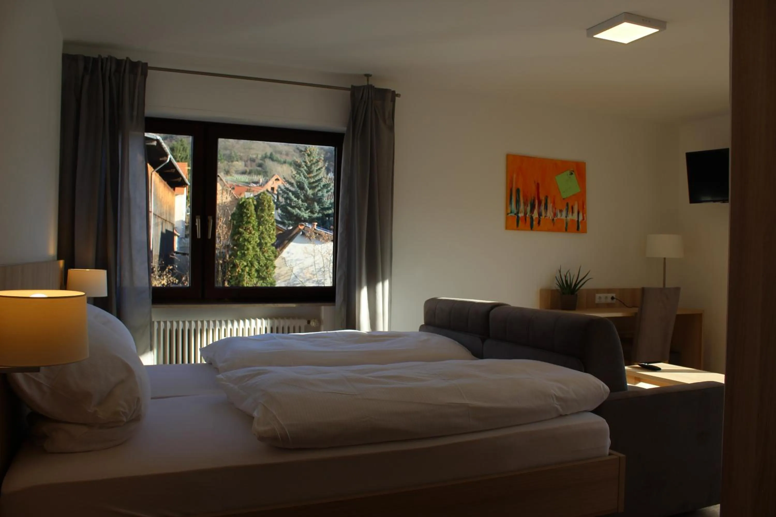 Photo of the whole room, Bed in Gasthof und Pension zum Löwen