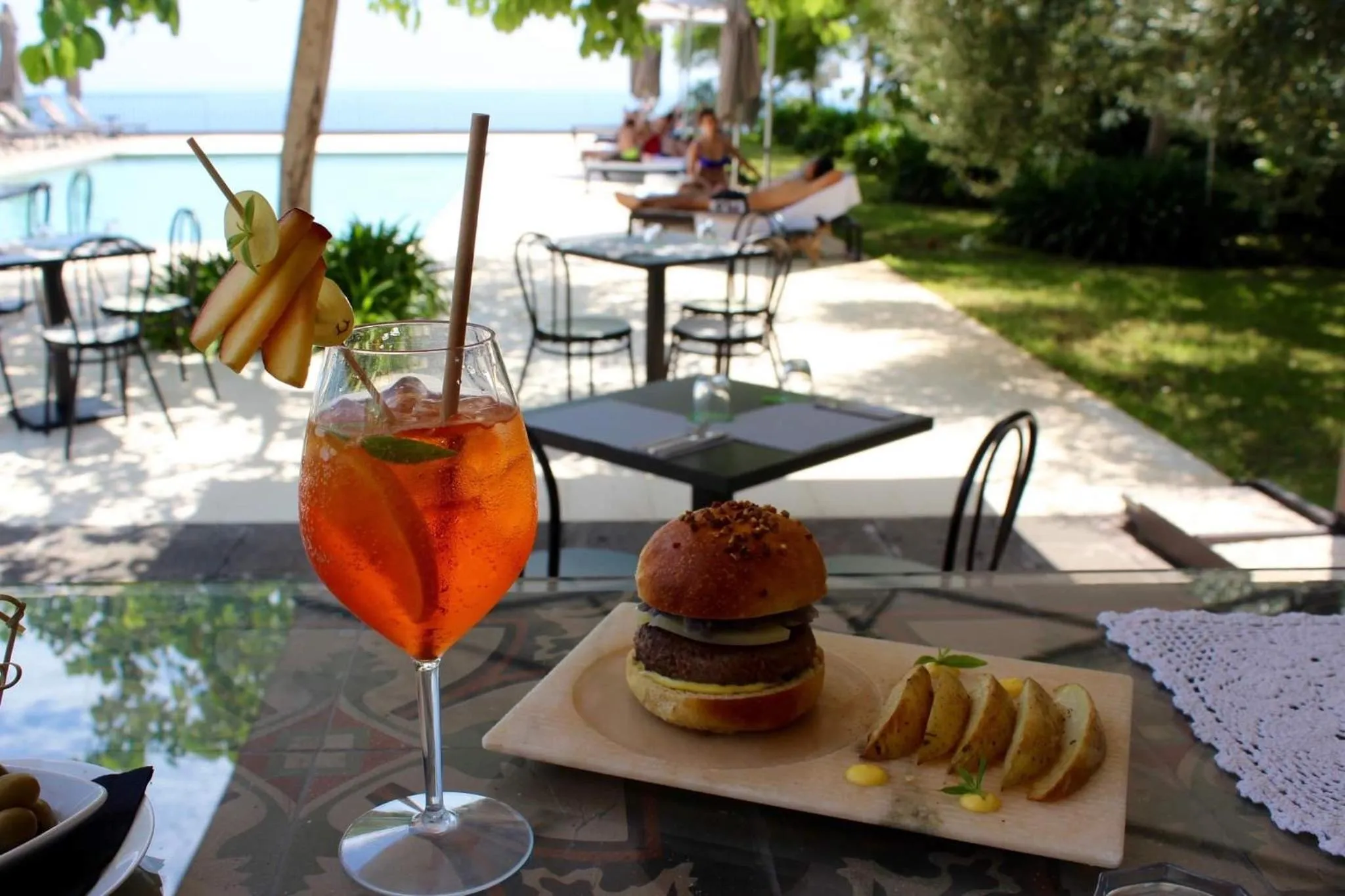 Pool view in Talè Restaurant & Suite