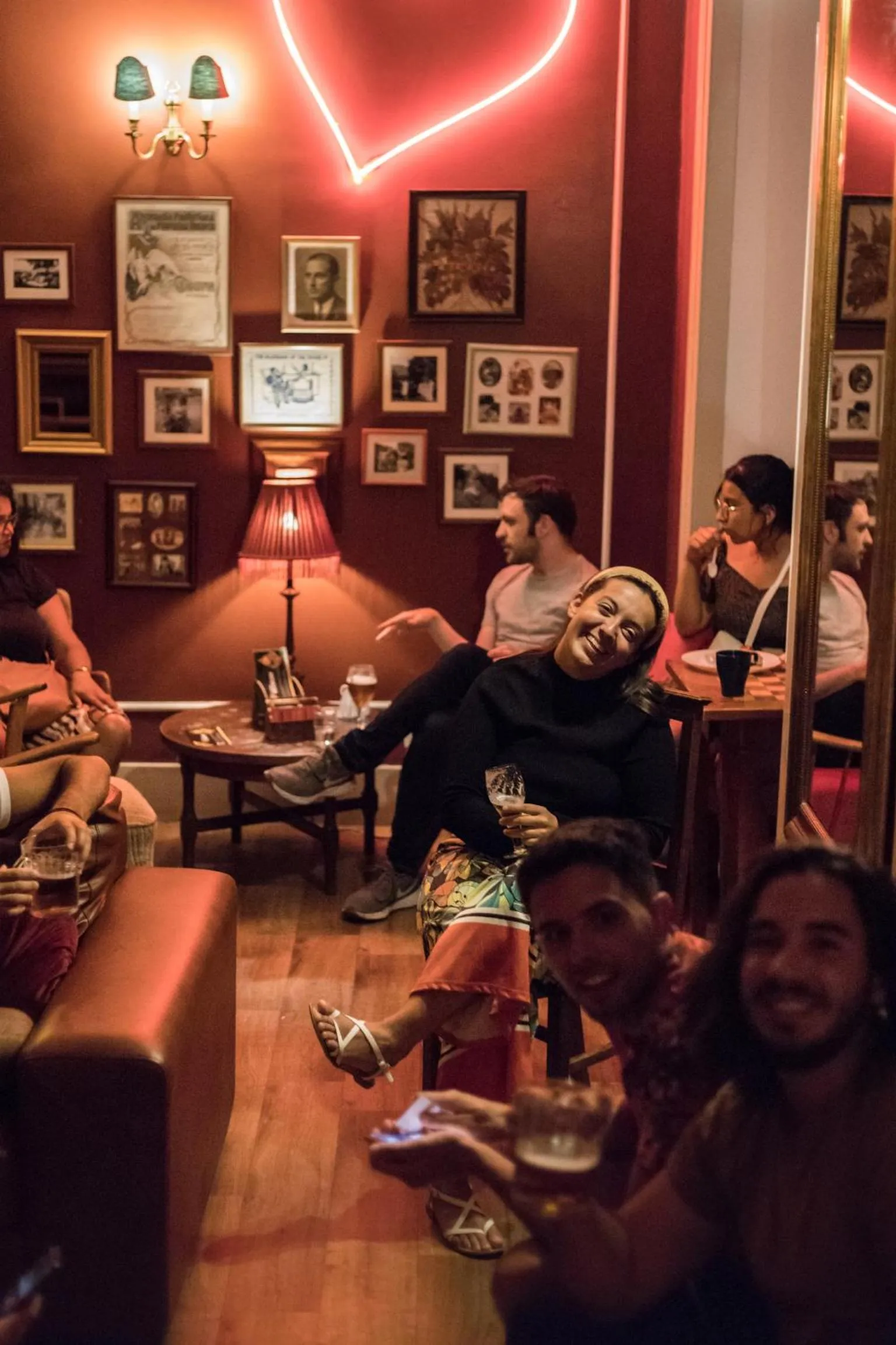 Communal lounge/ TV room in Home Lisbon Hostel