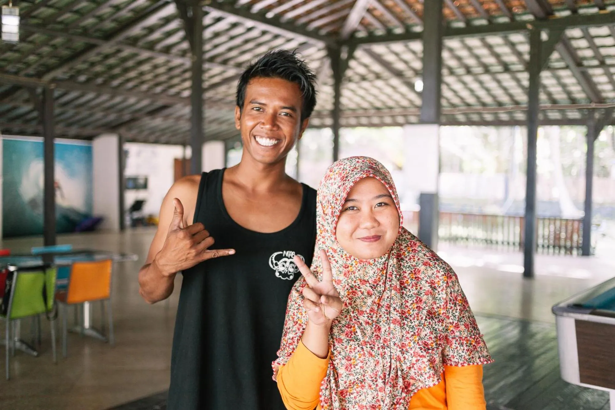 People in Sumatra Surf Resort