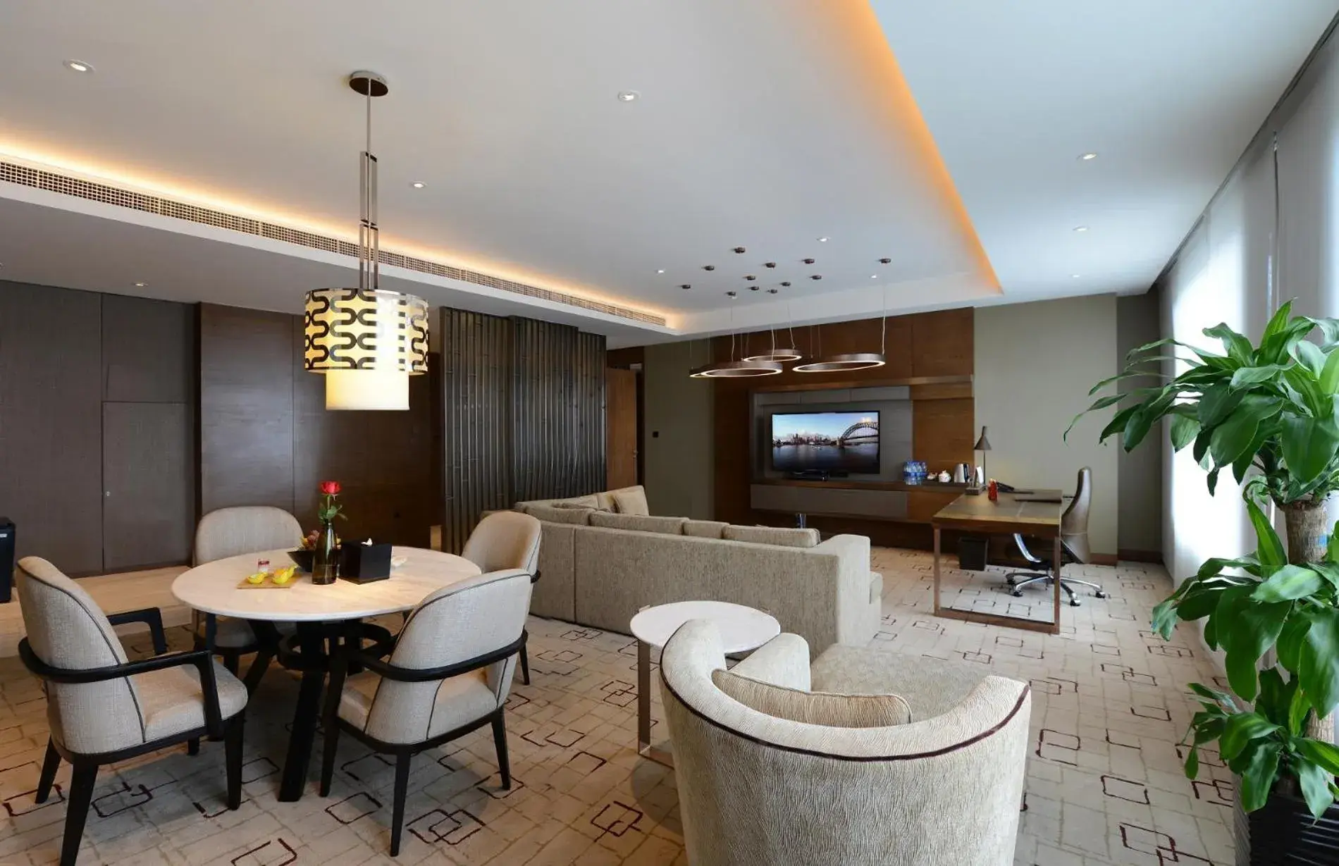 Living room in InterContinental Nantong by IHG-Best view of yangtze Living room in InterContinental Nantong by IHG-Best view of yangtze