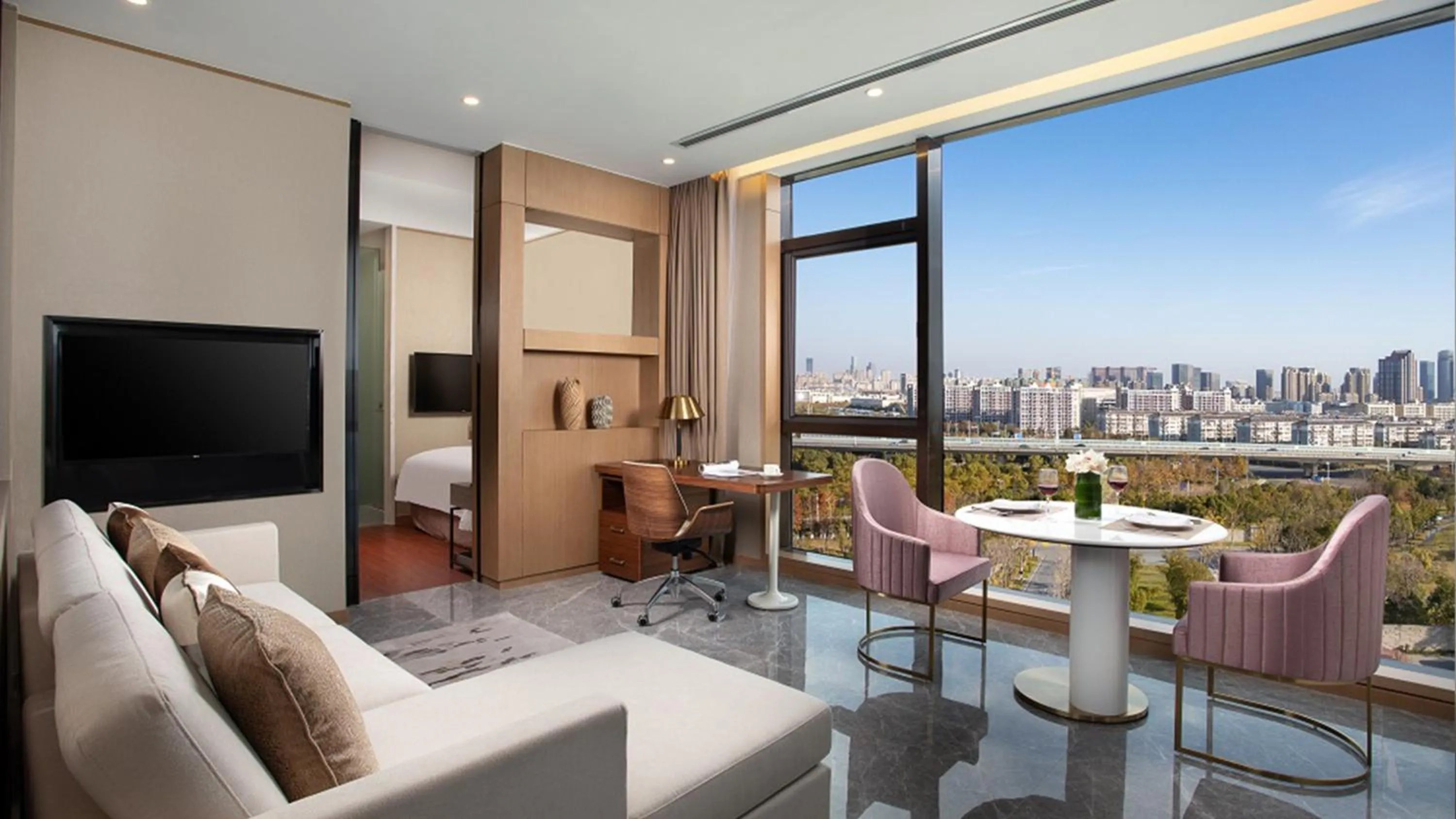 Photo of the whole room in InterContinental Nantong by IHG-Best view of yangtze