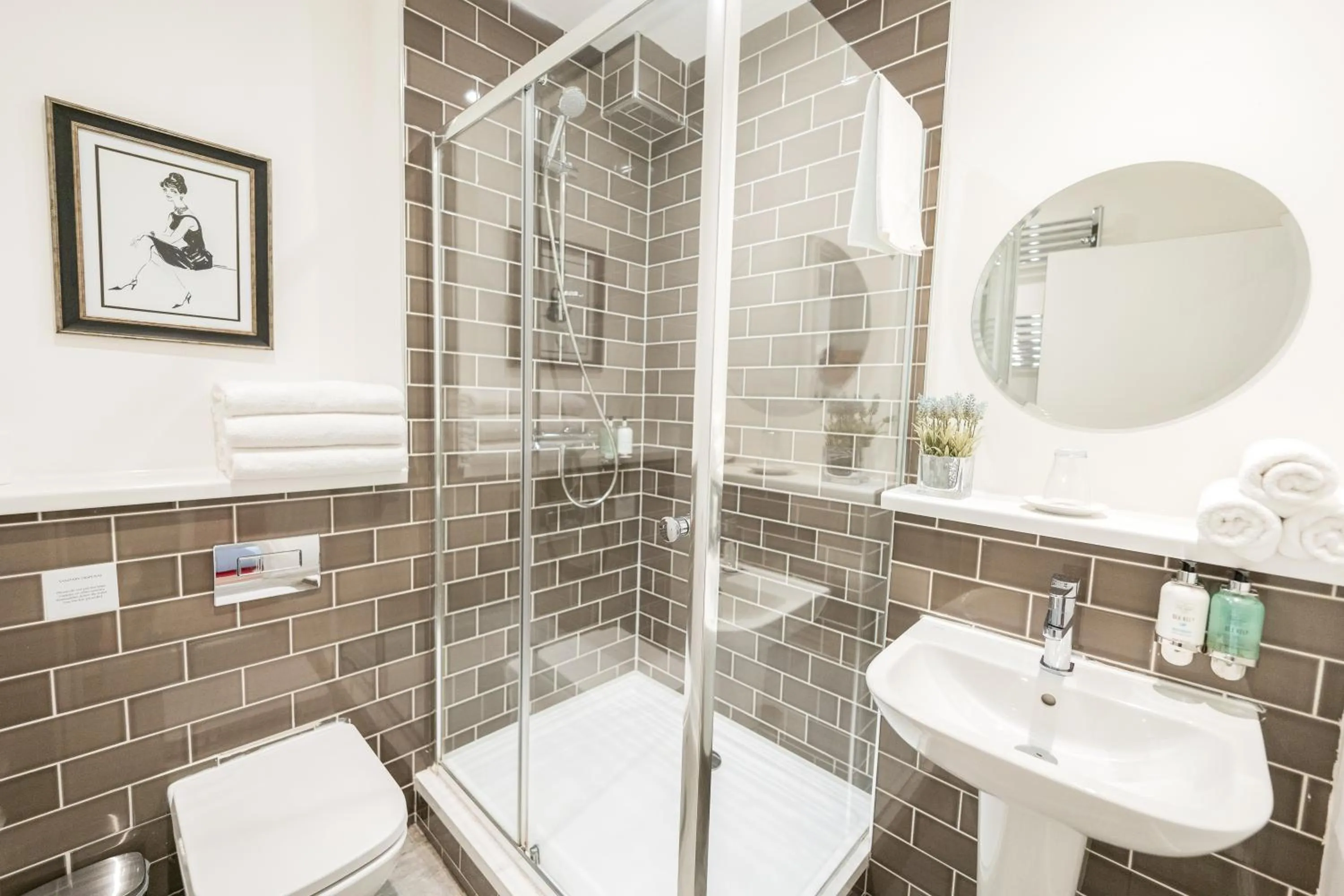 Shower in Edinburgh Castle Apartments