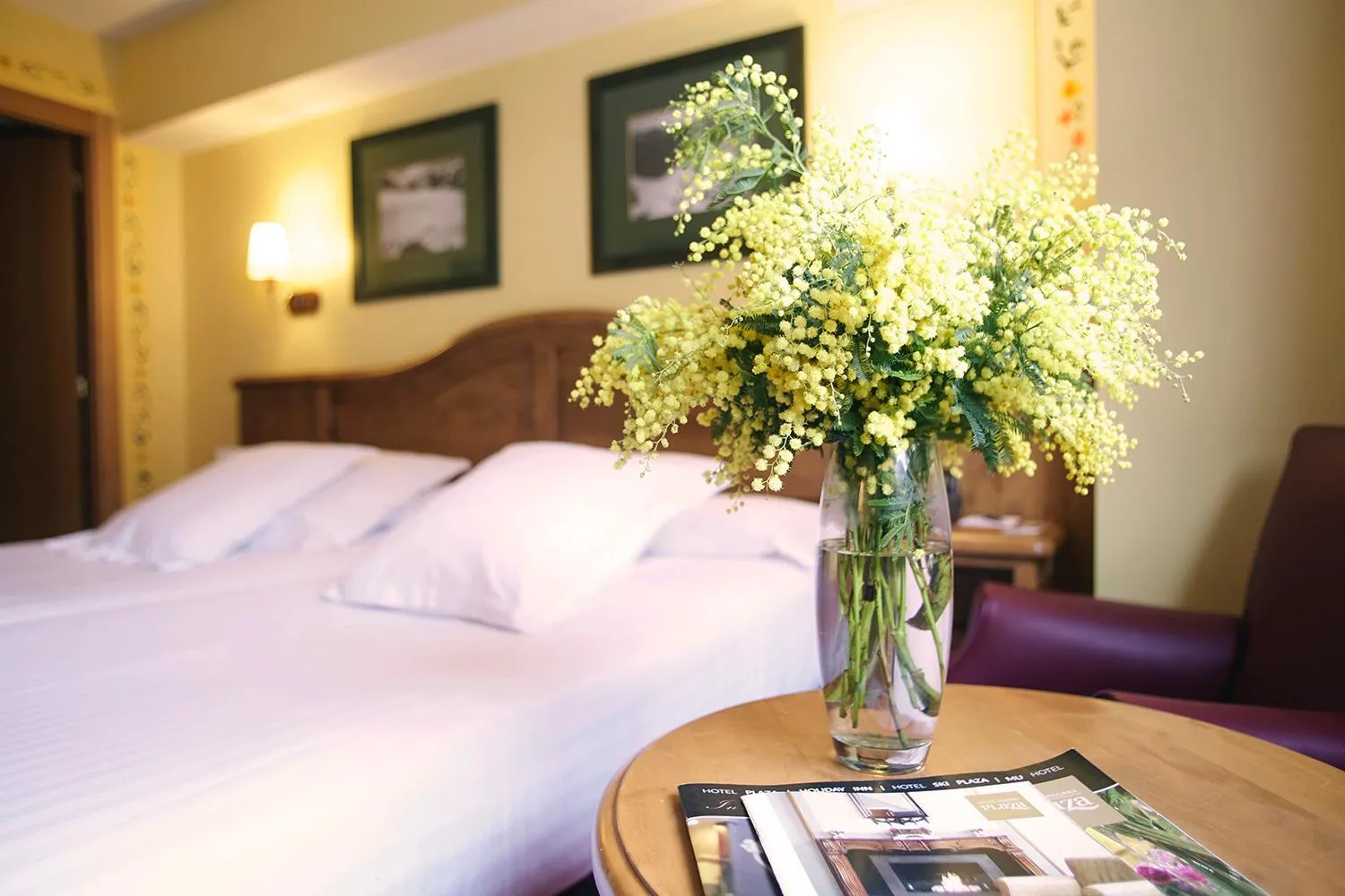 Bed in Ski Plaza Hotel & Wellness