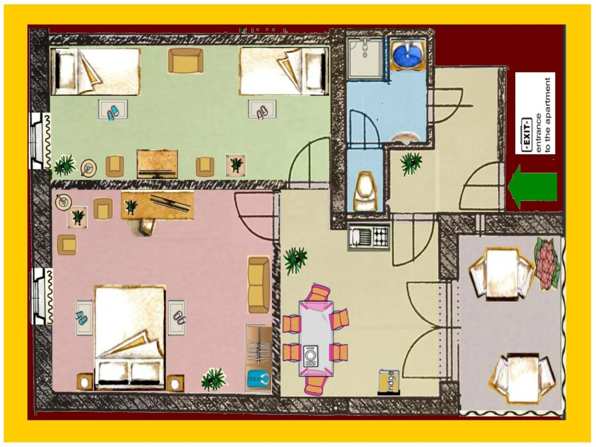Floor plan in Napraforgó Wellness Ház és Panzió