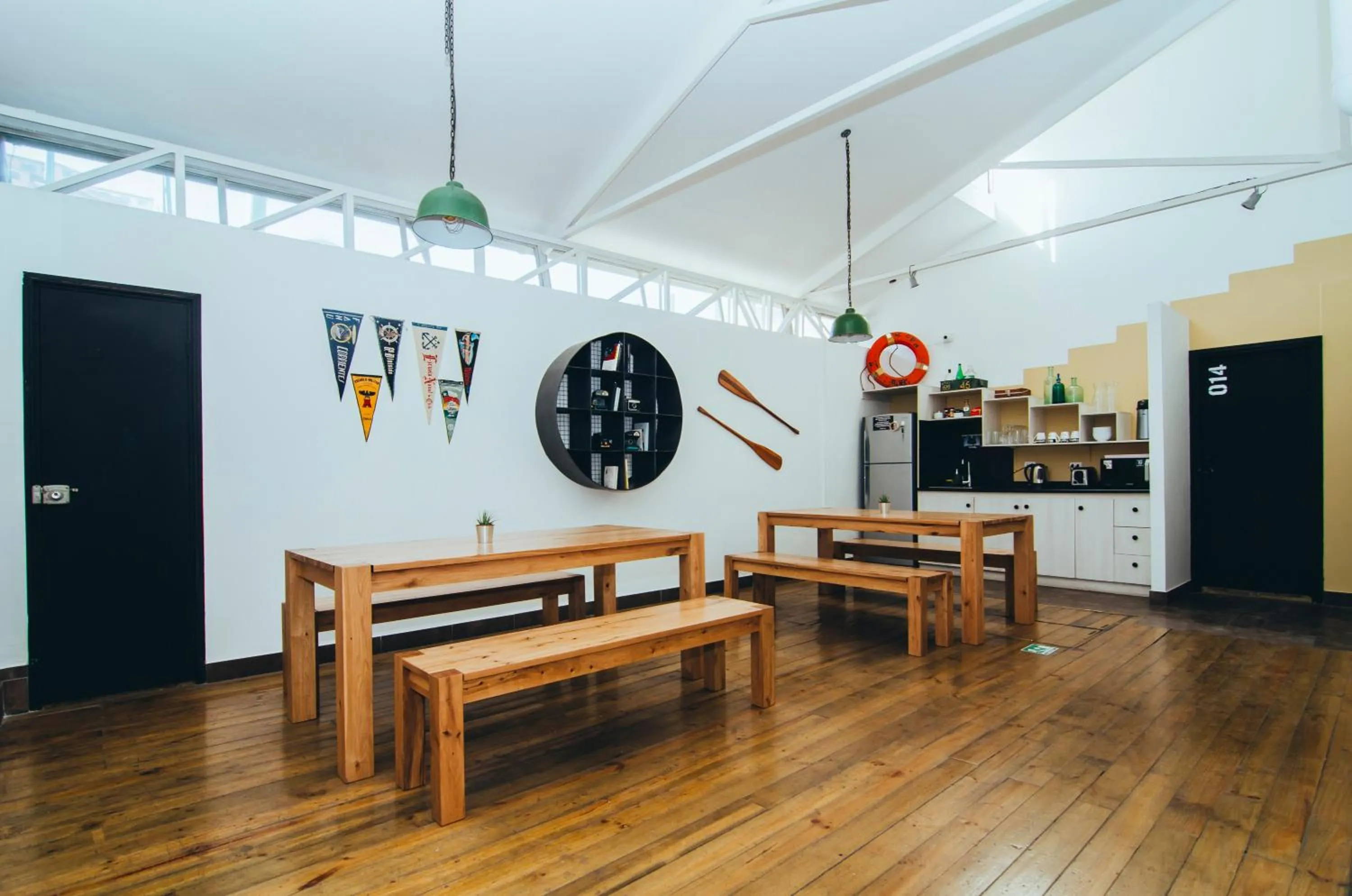 Dining area in La Joya Hostel
