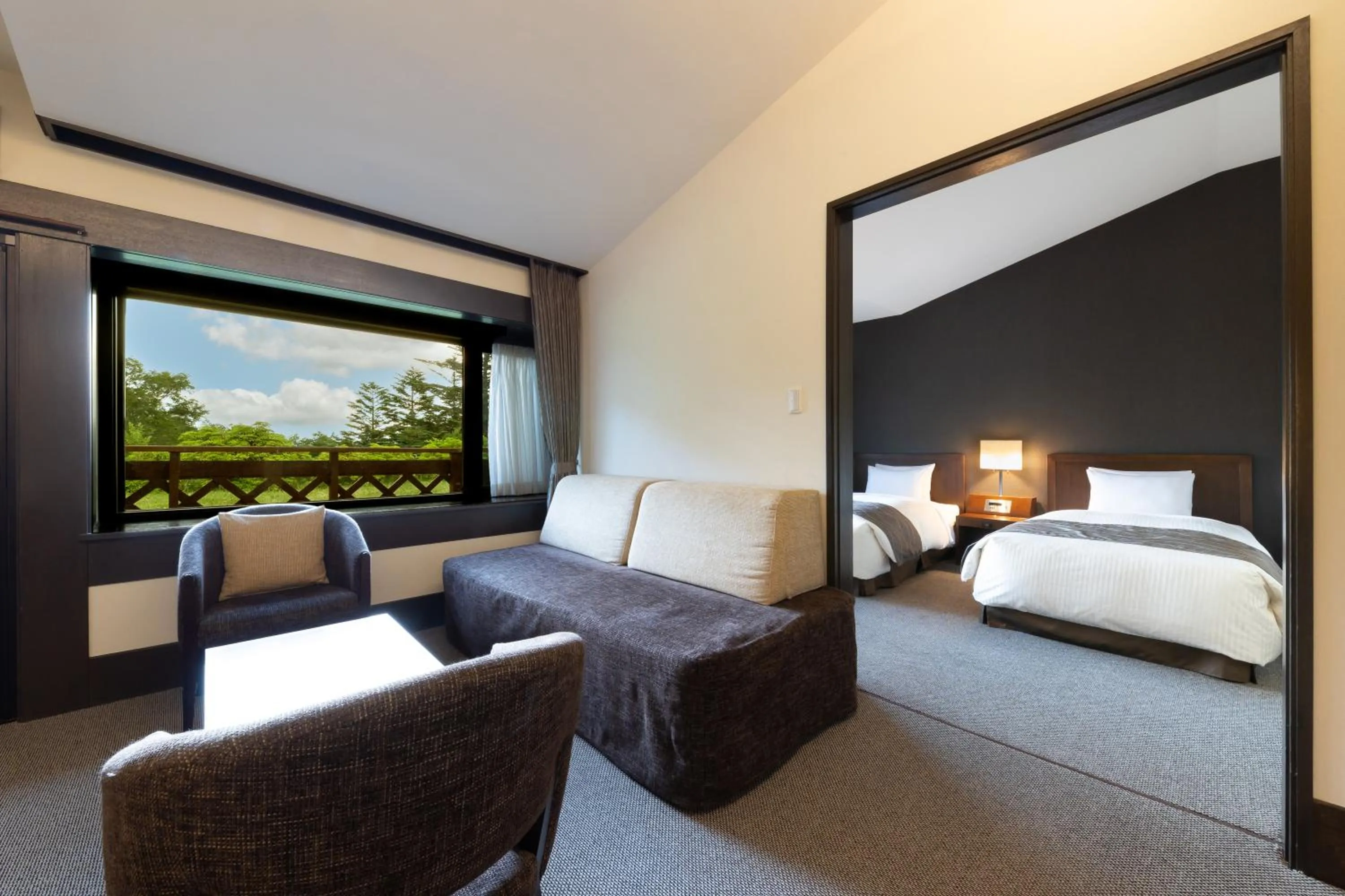 Photo of the whole room, Bed in Yatsugatake Kogen Lodge