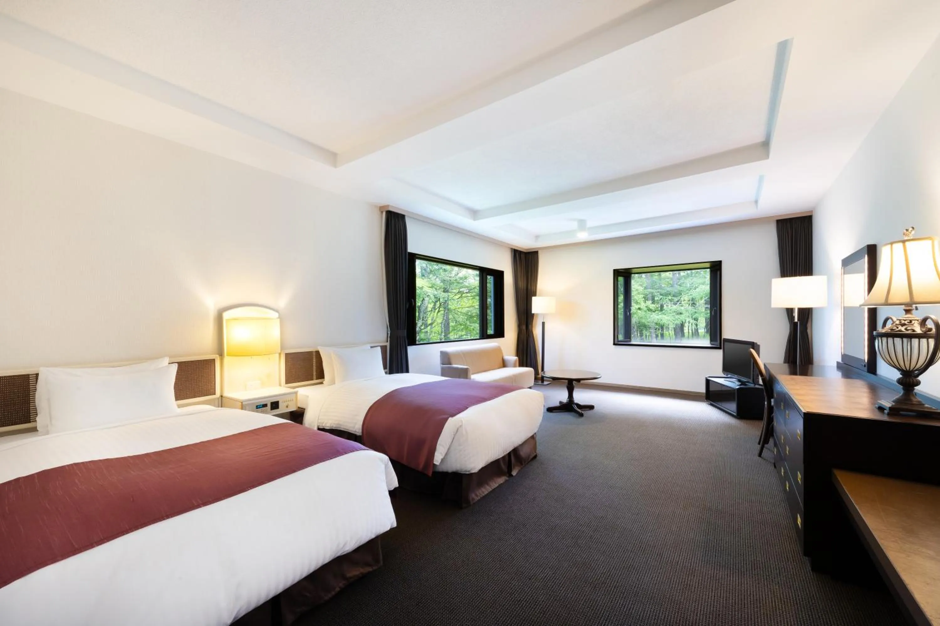 Photo of the whole room, Bed in Yatsugatake Kogen Lodge