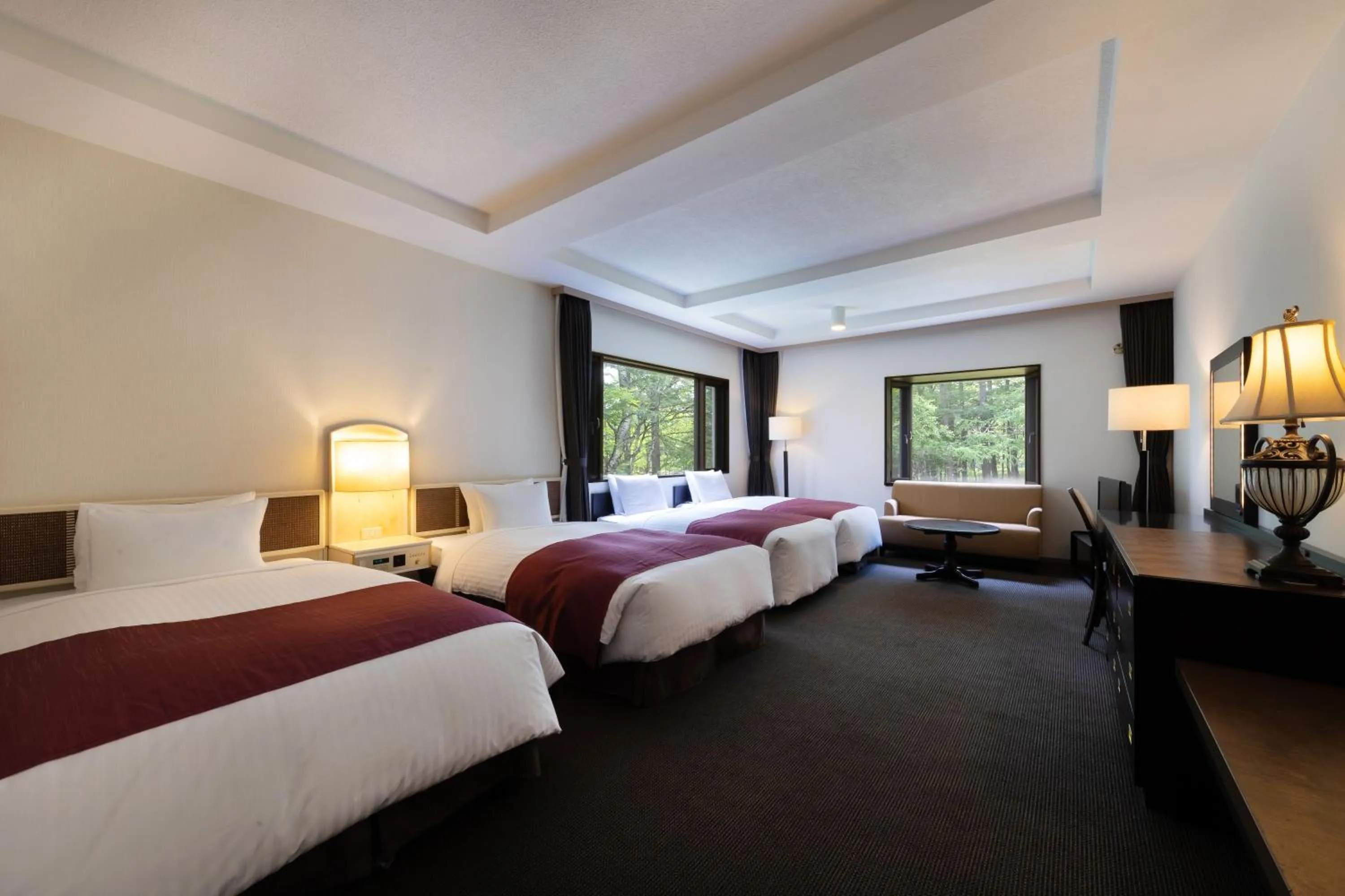 Bed in Yatsugatake Kogen Lodge