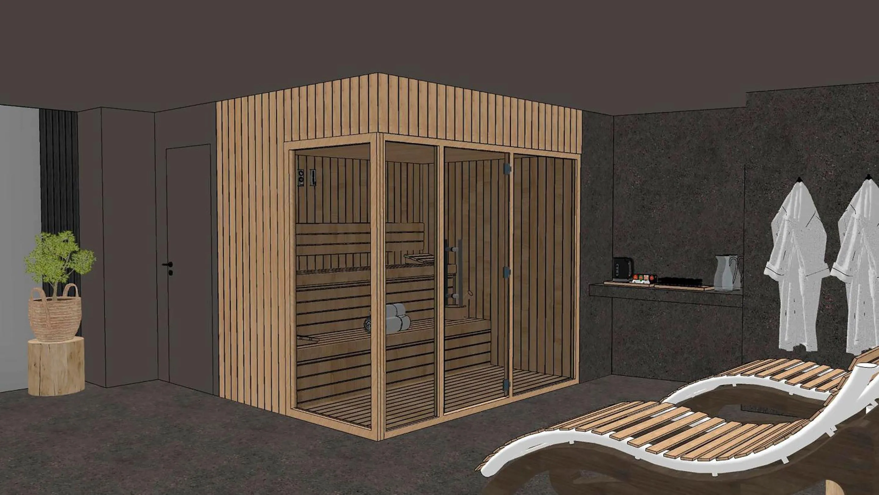 Sauna in Hotel Màgic Pas by Nexta