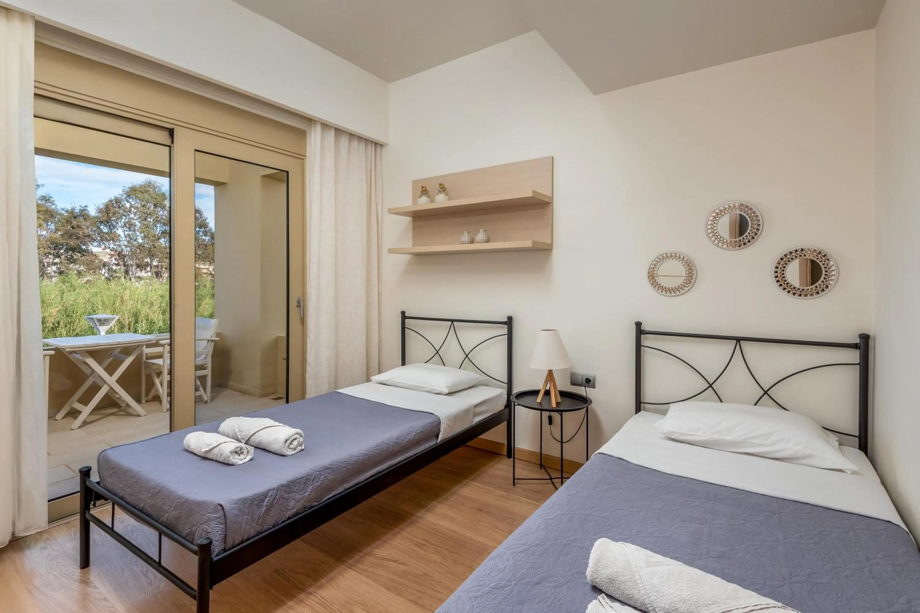 Bed in Vasiliki Villa