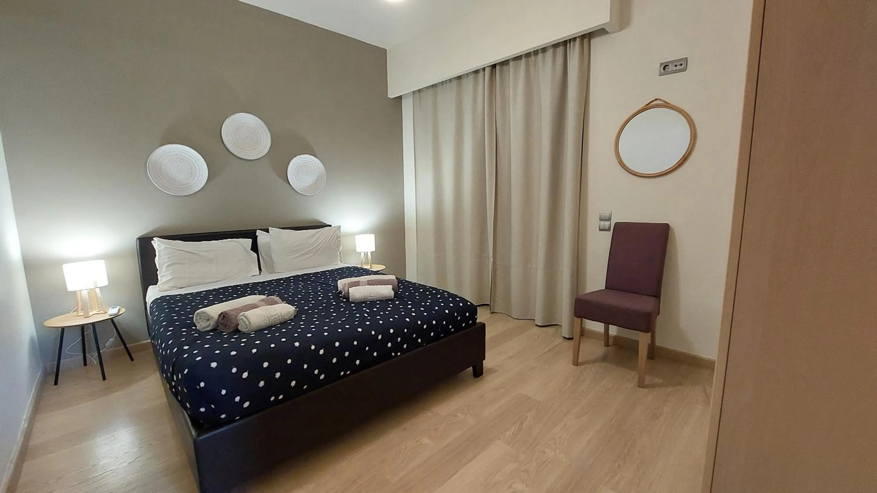 Bed in Vasiliki Villa