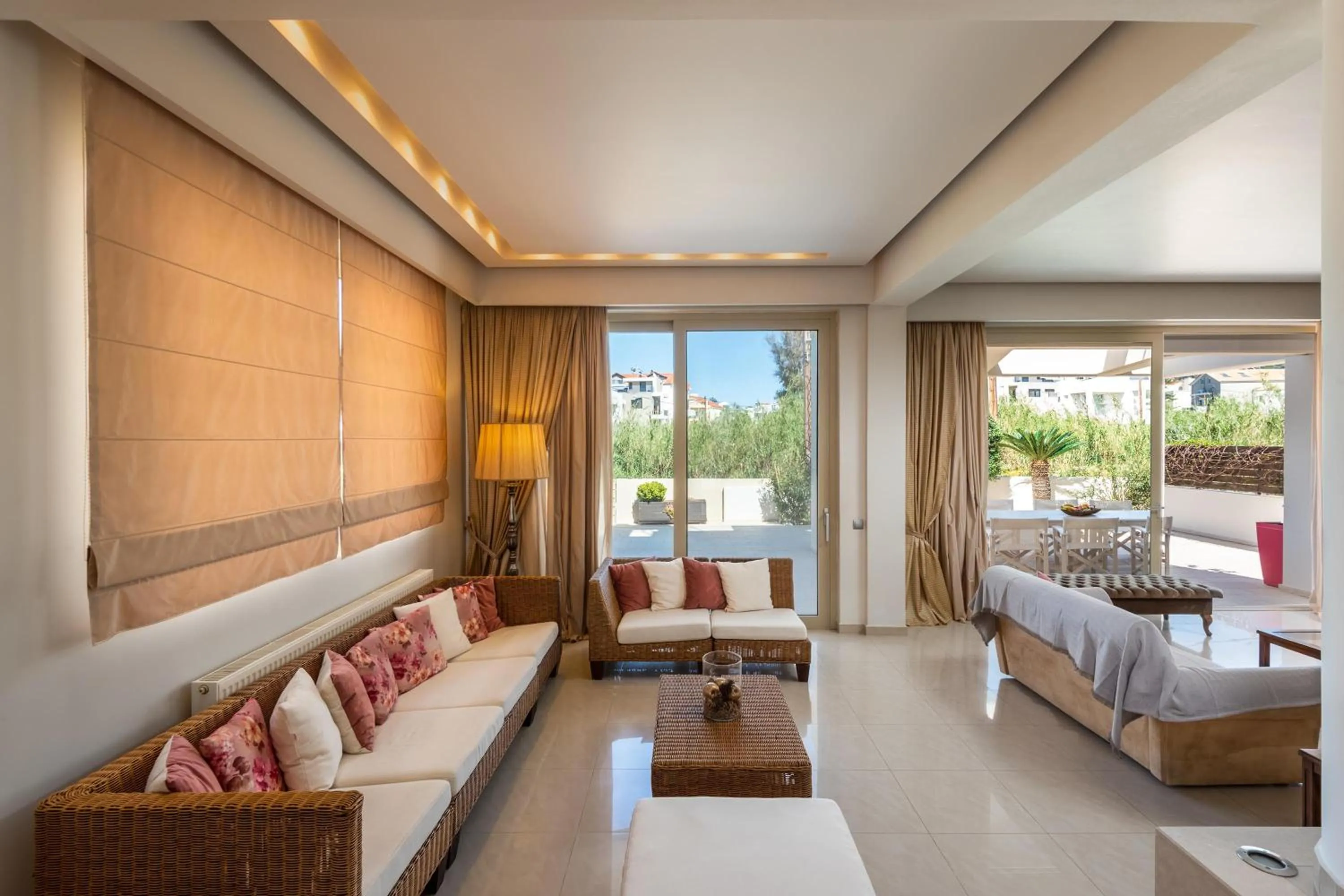 Living room, Bed in Vasiliki Villa