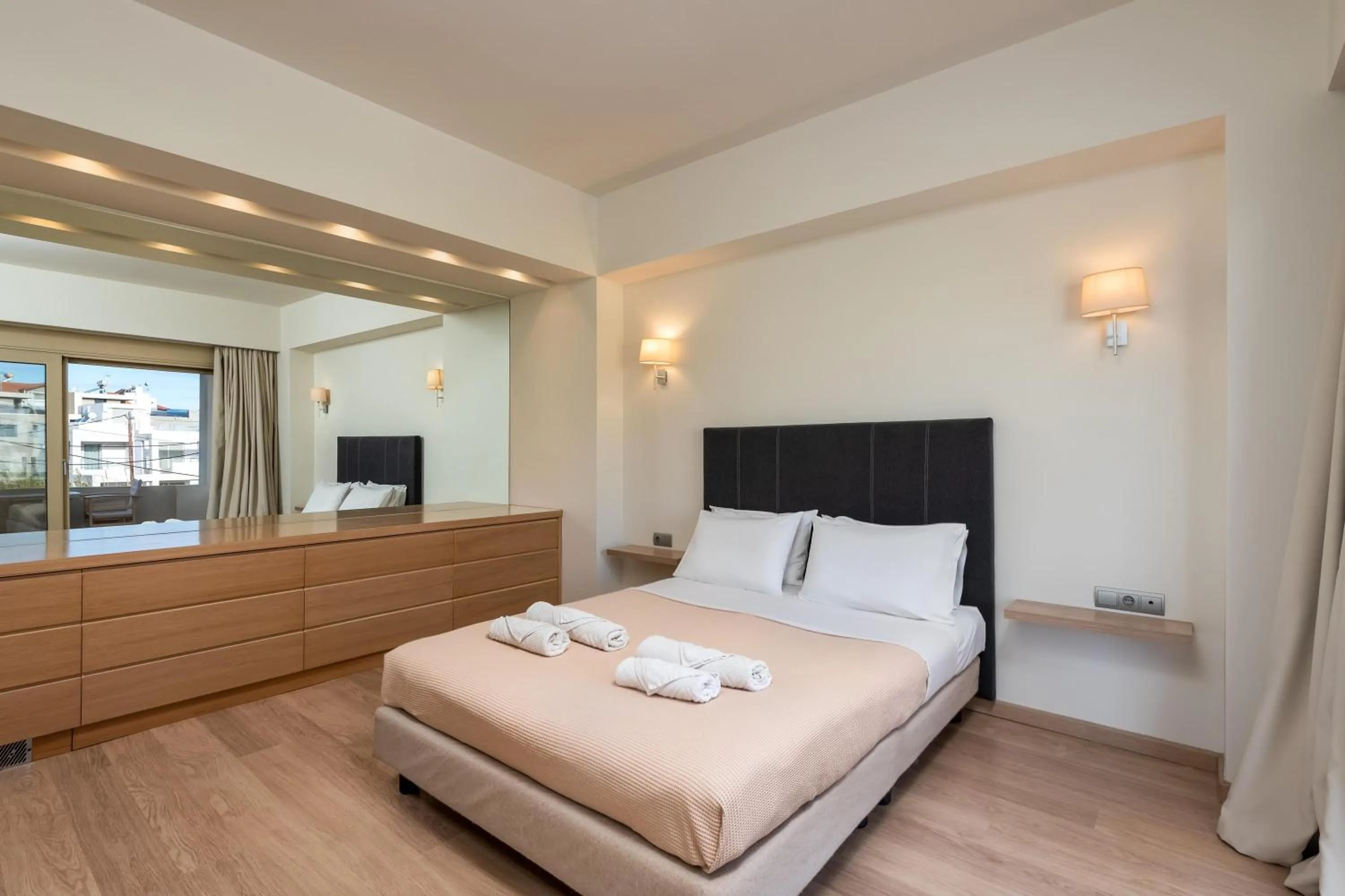 Bed in Vasiliki Villa