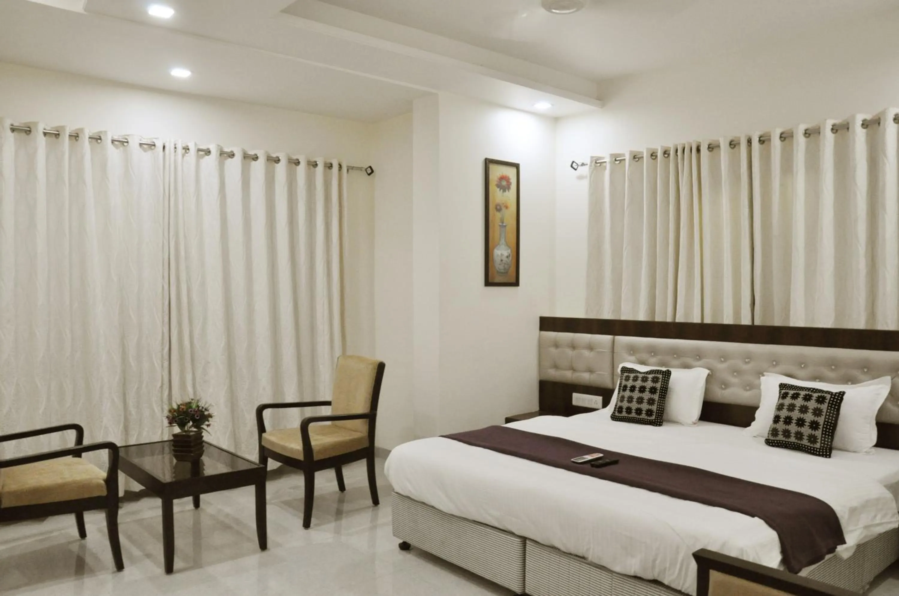 Bed in Hotel Sai Shubham