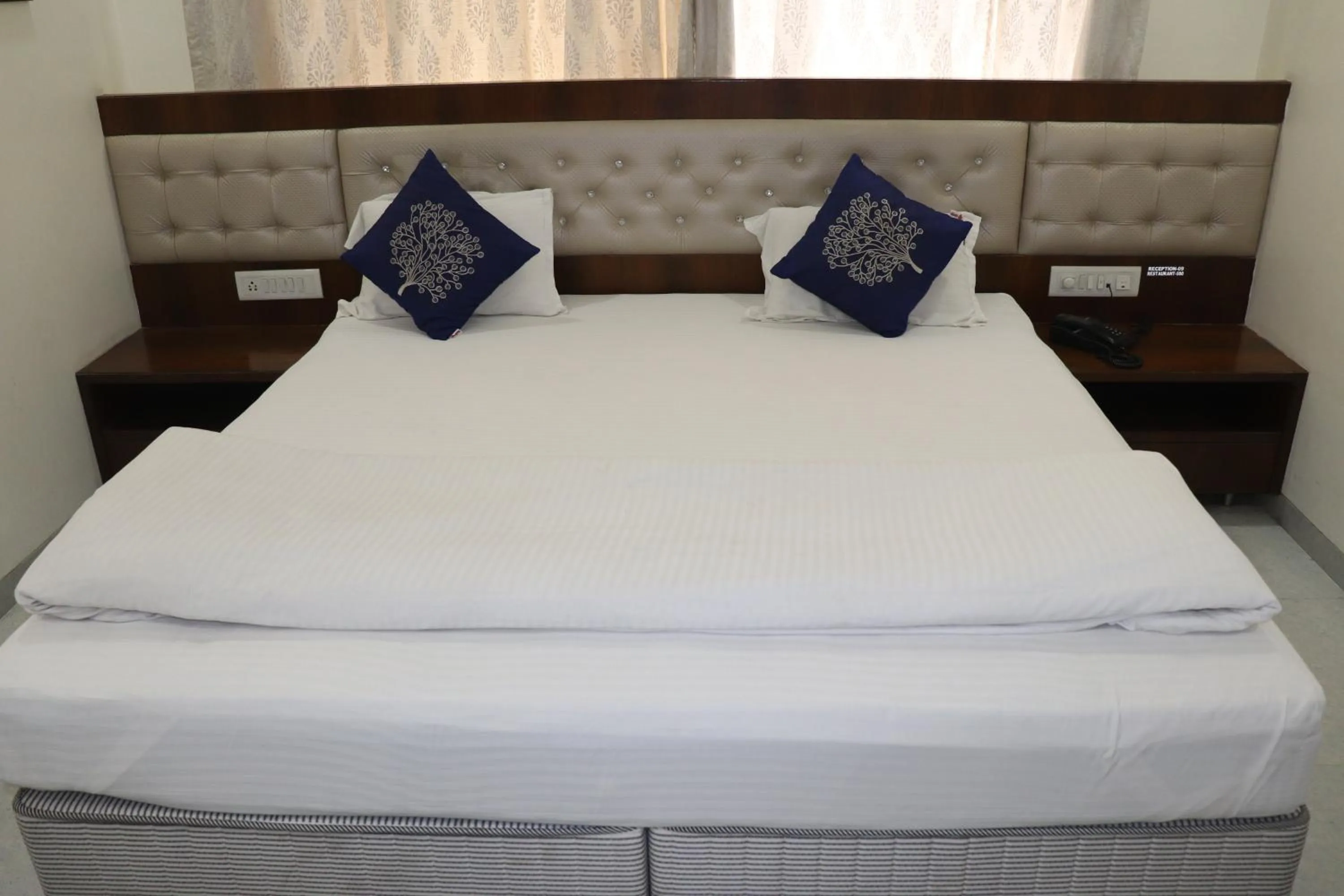 Bed in Hotel Sai Shubham