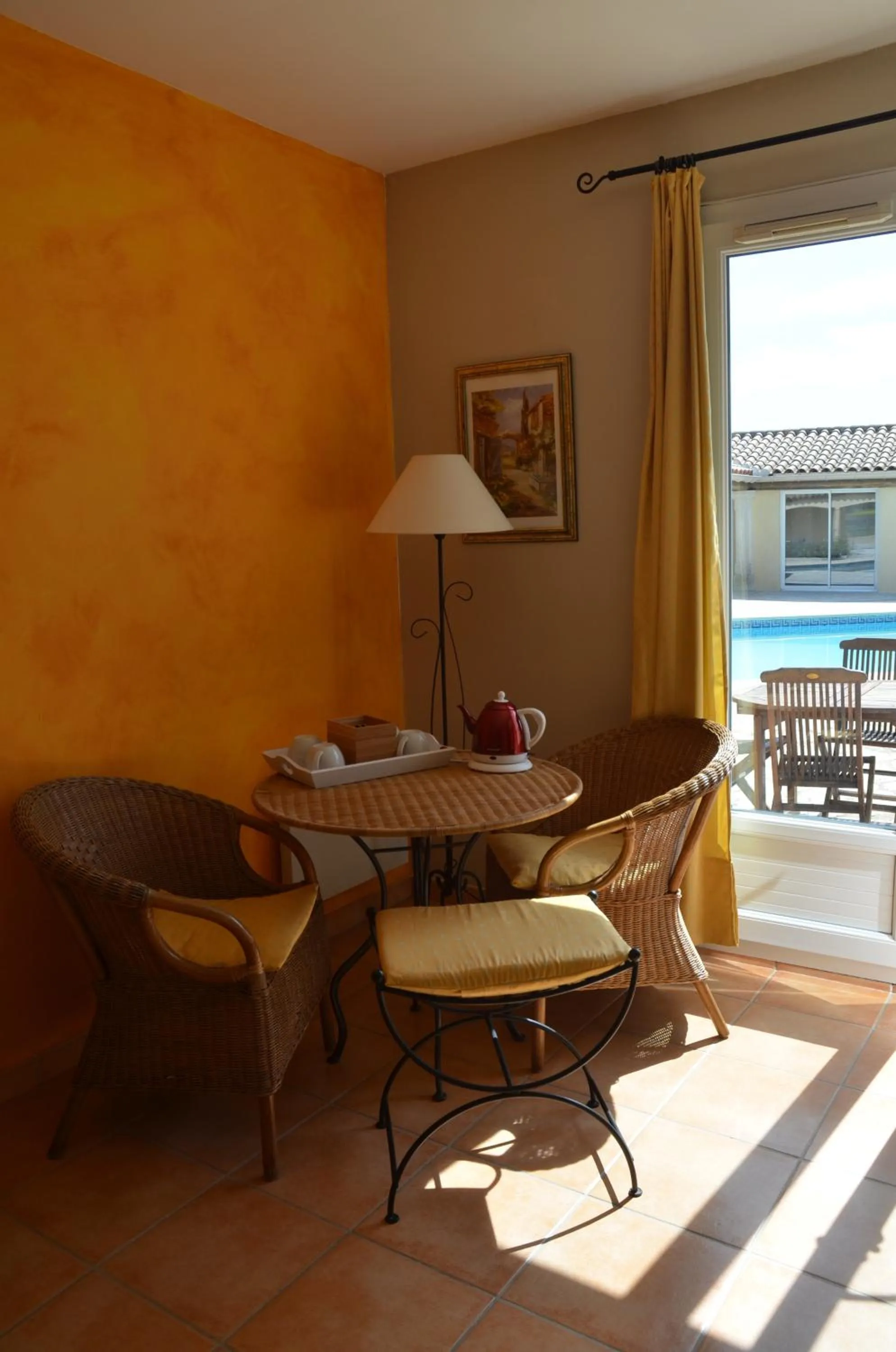 Pool view in Villa des Cammaous