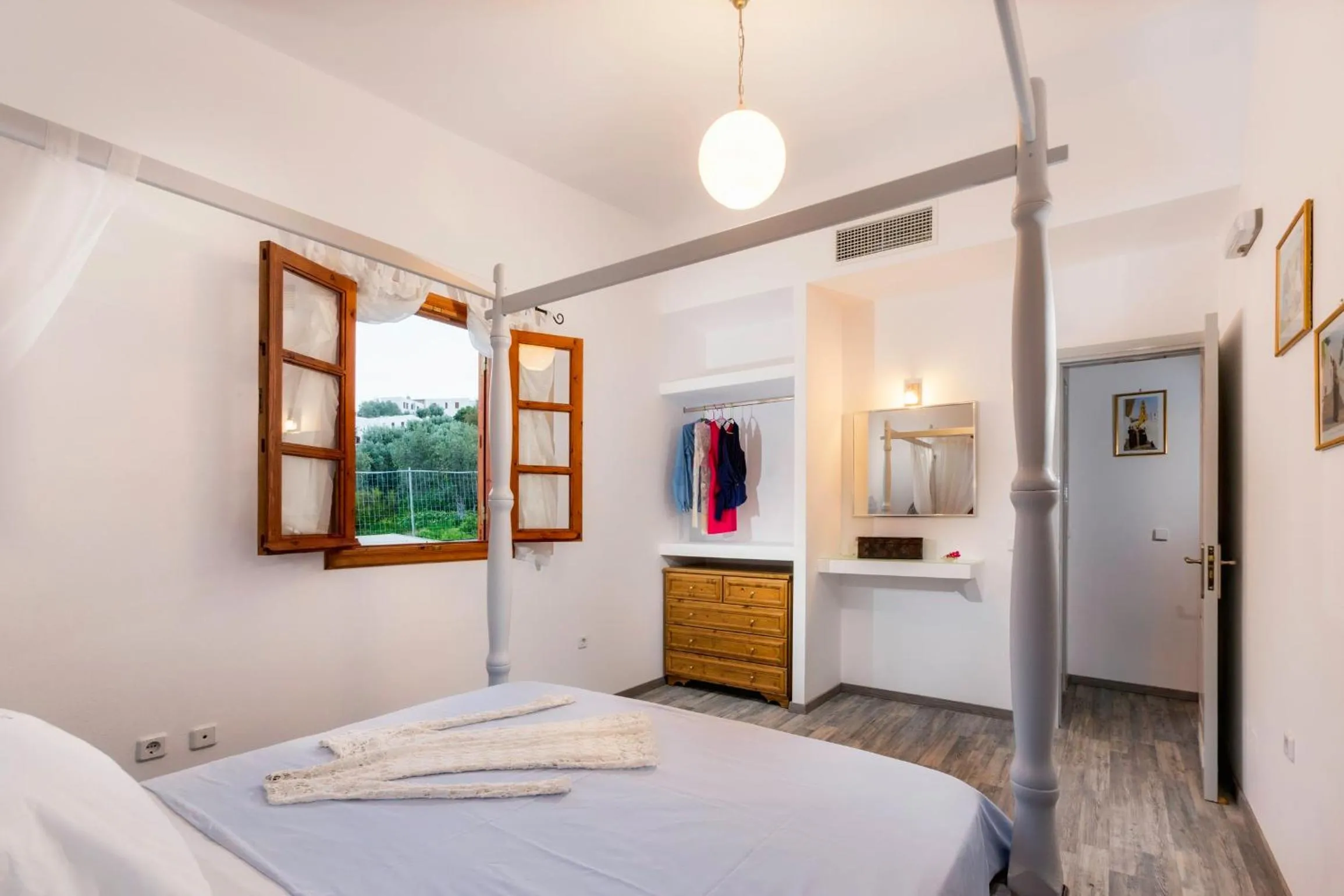 Bedroom, Bed in Lindos Seaside Villa