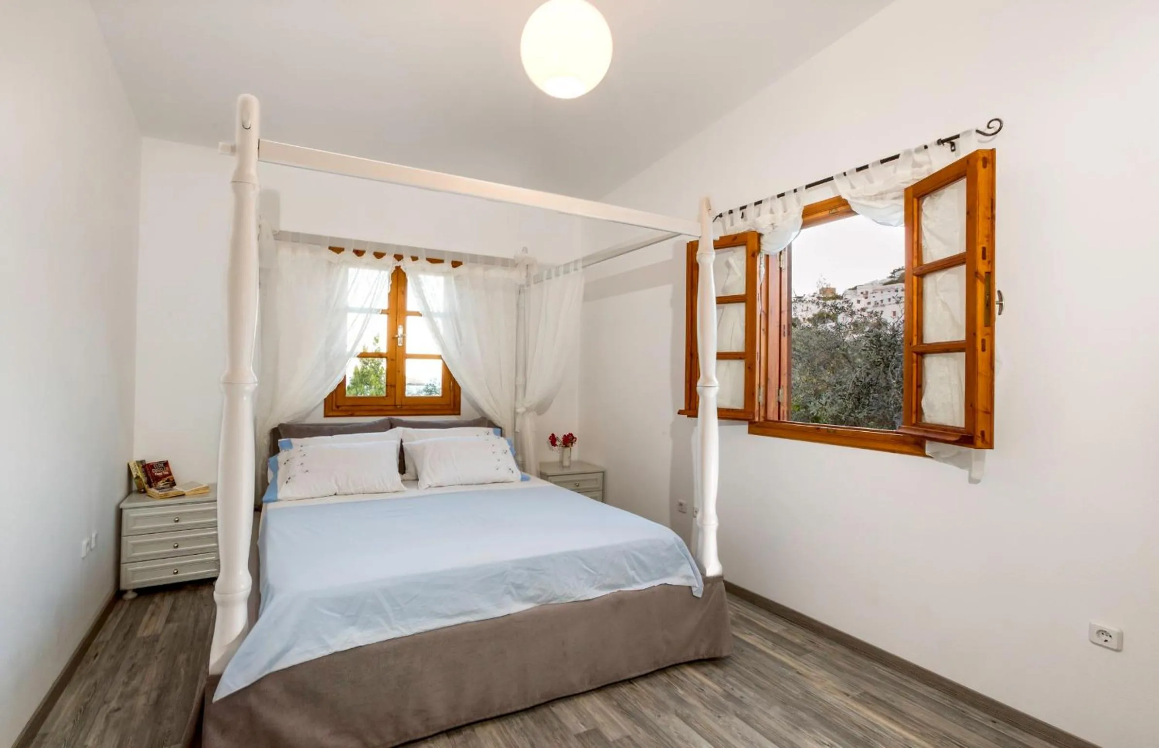 Bedroom, Bed in Lindos Seaside Villa