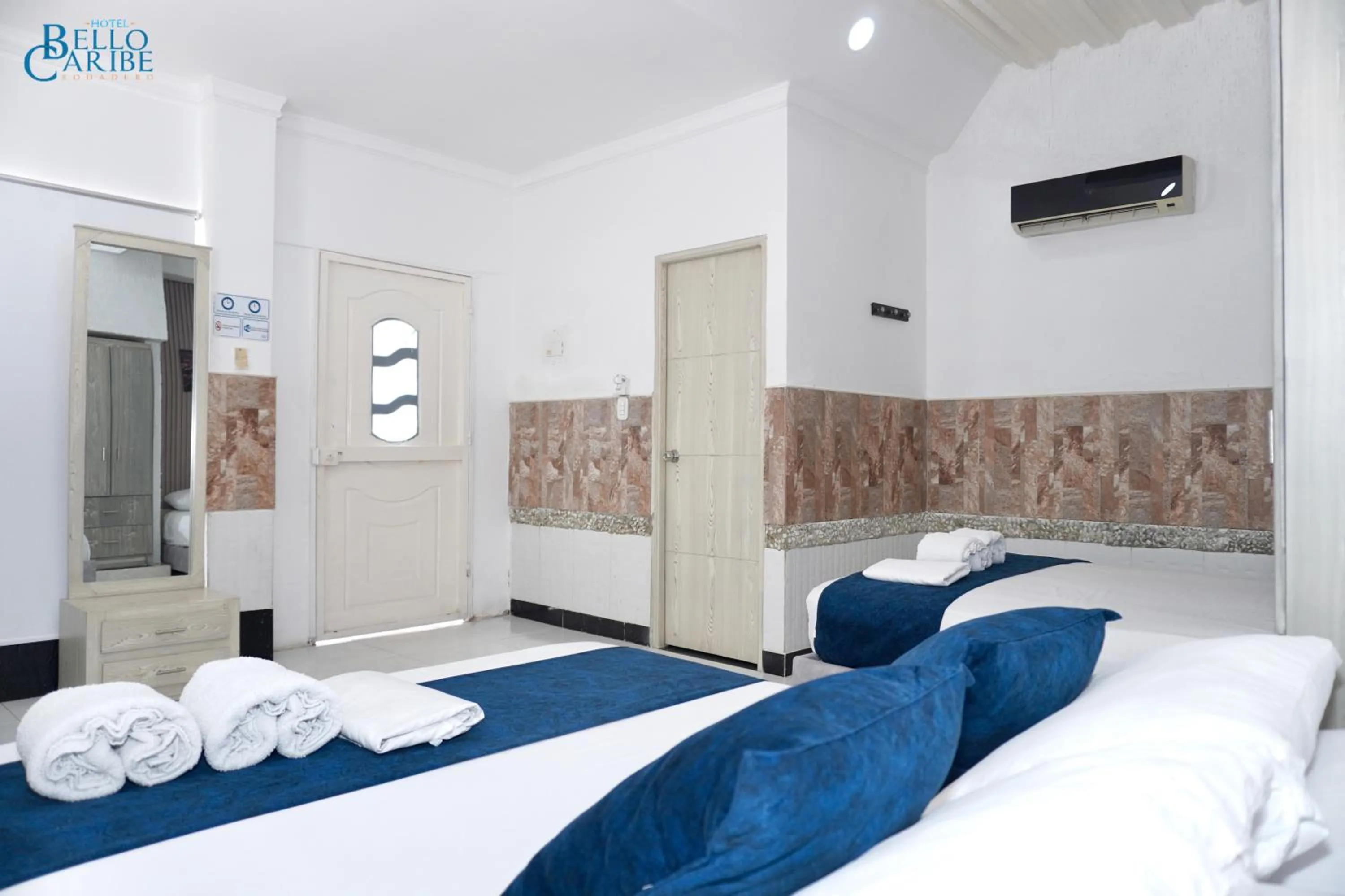 Bed in Hotel Bello Caribe Rodadero